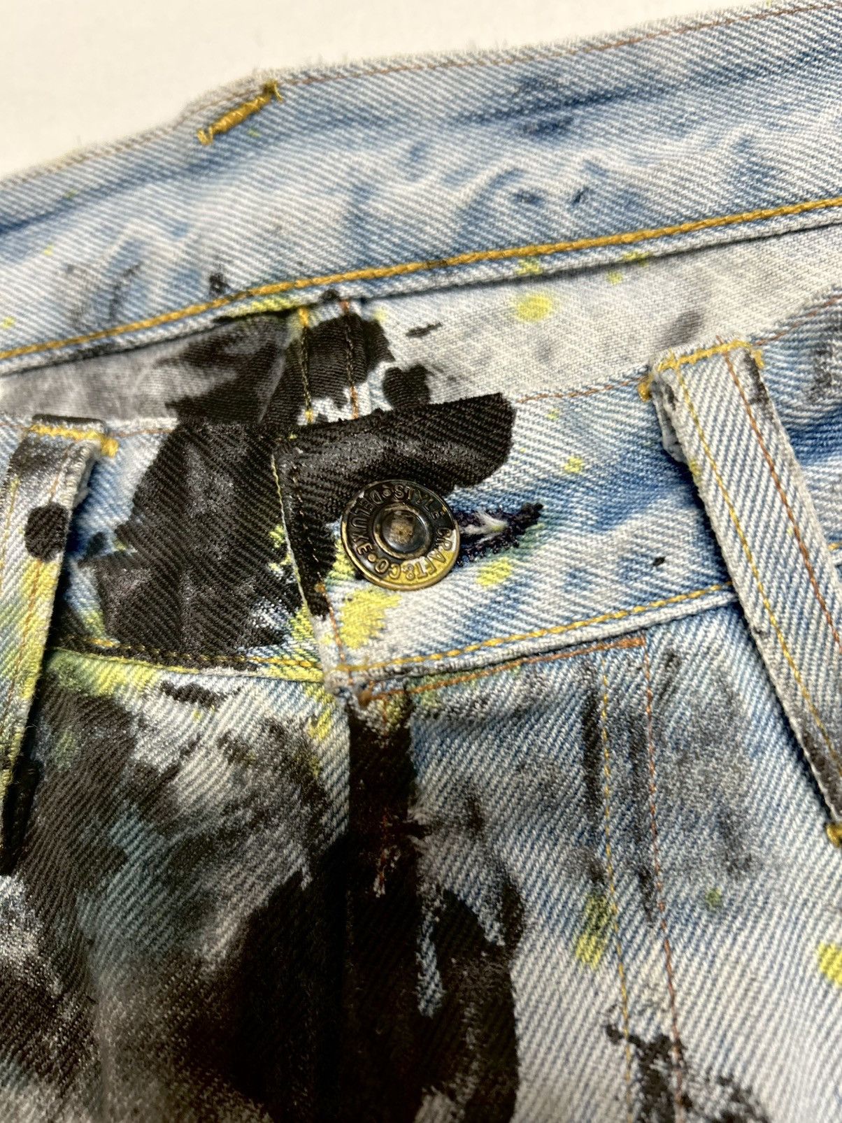 Evisu 2012 No.3 Painted Flare Denim Reworked Size US 32 / EU 48 - 9 Thumbnail