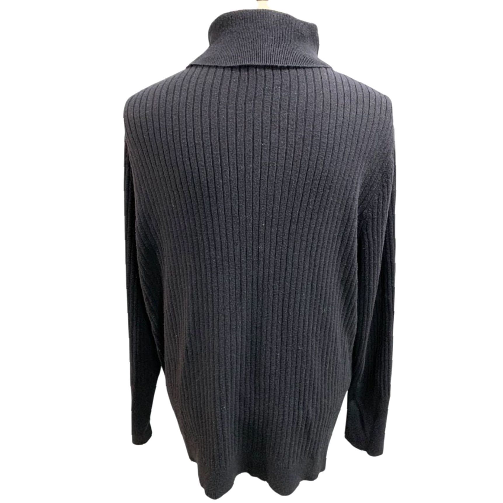 Talbots Talbots Womens Plus 2X Ribbed Black Turtleneck Sweater Pullover Size XXL / US 16-18 / IT 52-54 - 6 Thumbnail