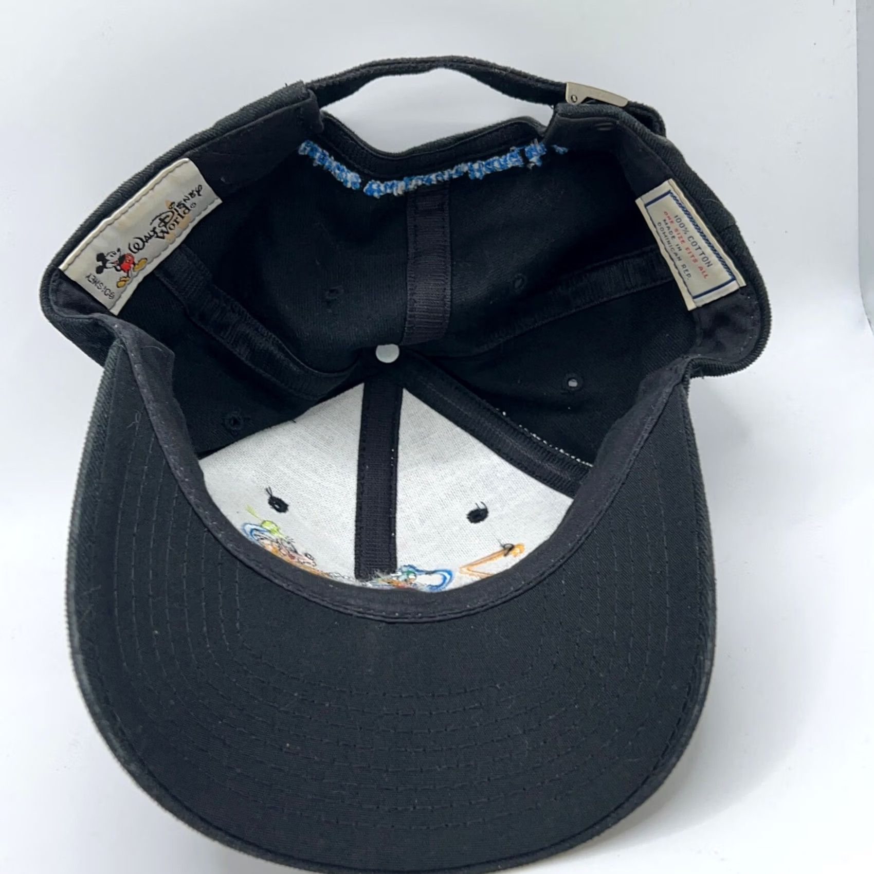 Disney VINTAGE Disney Strapback Hat Baseball Cap Adjustable Men Black 80s 90s Mickey Mouse Goofy Donald Duck y2k Size ONE SIZE - 7 Thumbnail