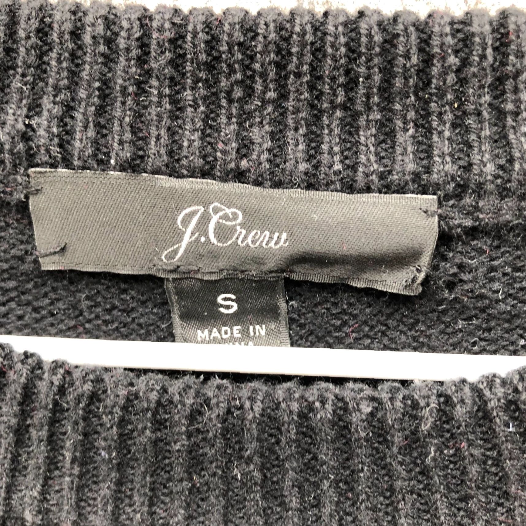 J.Crew J. Crew Bell Sleeve Sweater Womens S Black Crewneck Cotton Pullover Size S / US 4 / IT 40 - 5 Thumbnail