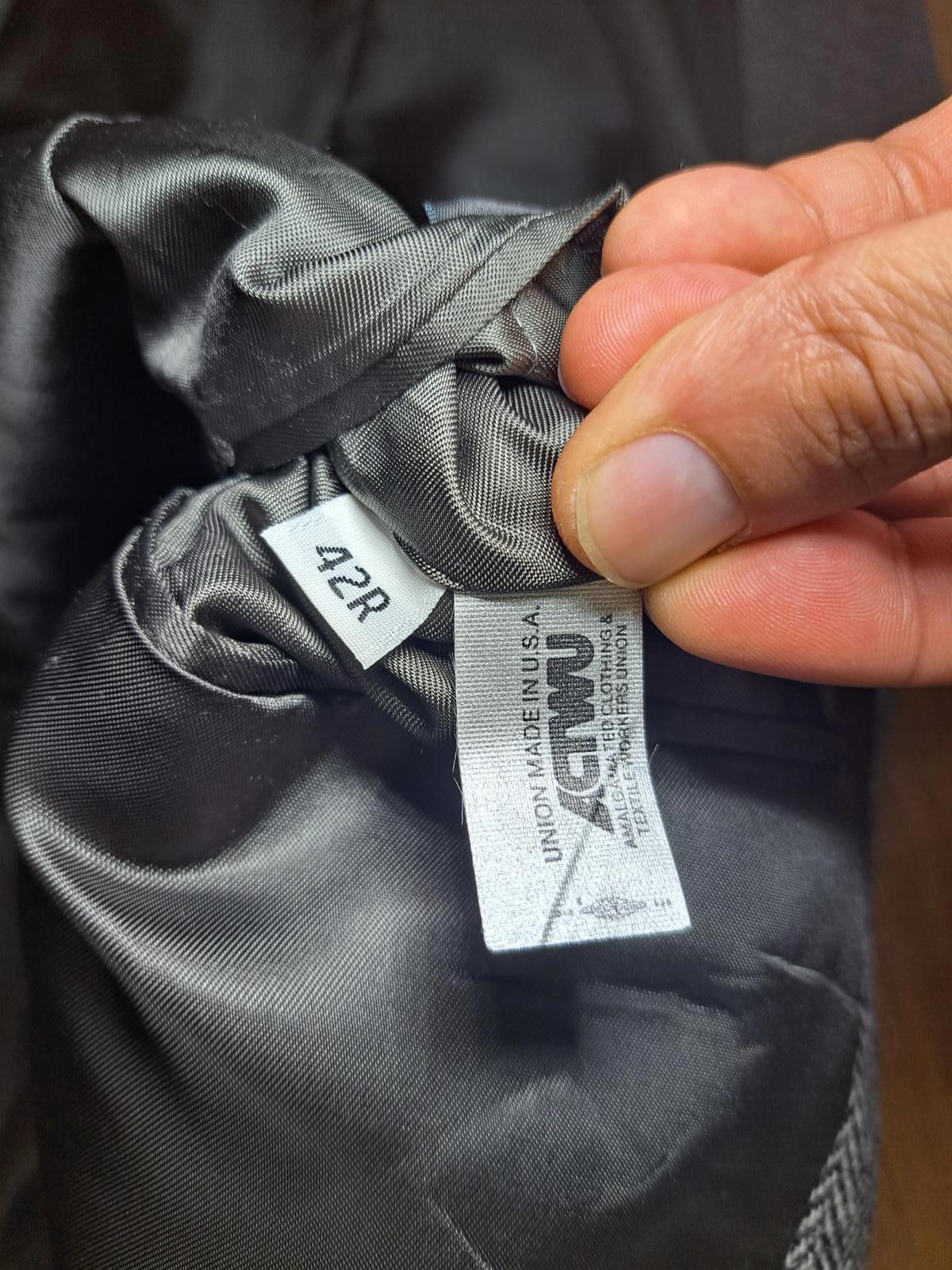 Hart Schaffner Marx Hart Schaffner Marx Sport Coat Mens 42R Herringbone Wool Size 42R - 4 Thumbnail