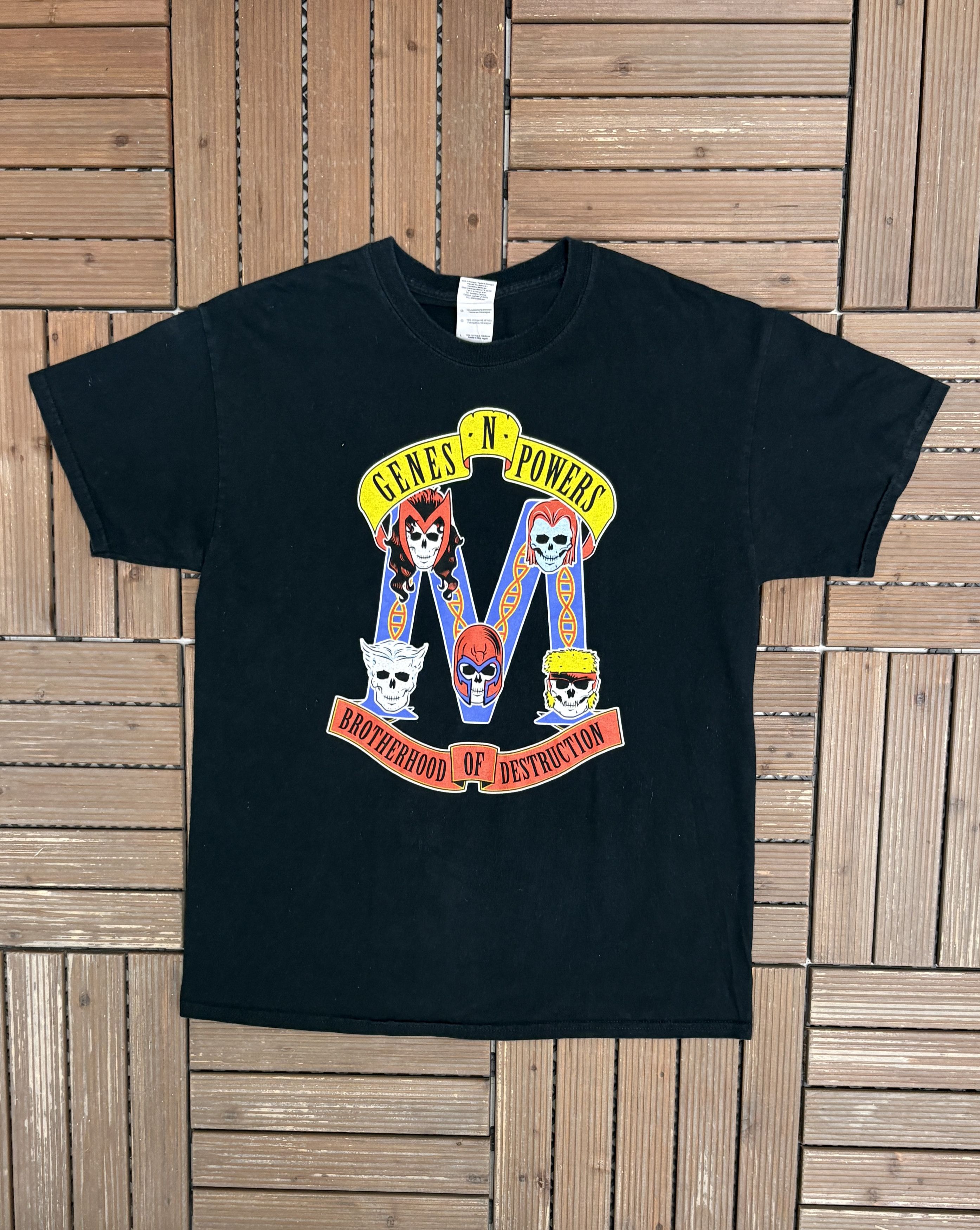 Vintage Genes N' Powers Brotherhood of Destruction Vintage T-Shirt Size US L / EU 52-54 / 3 - 1 Thumbnail