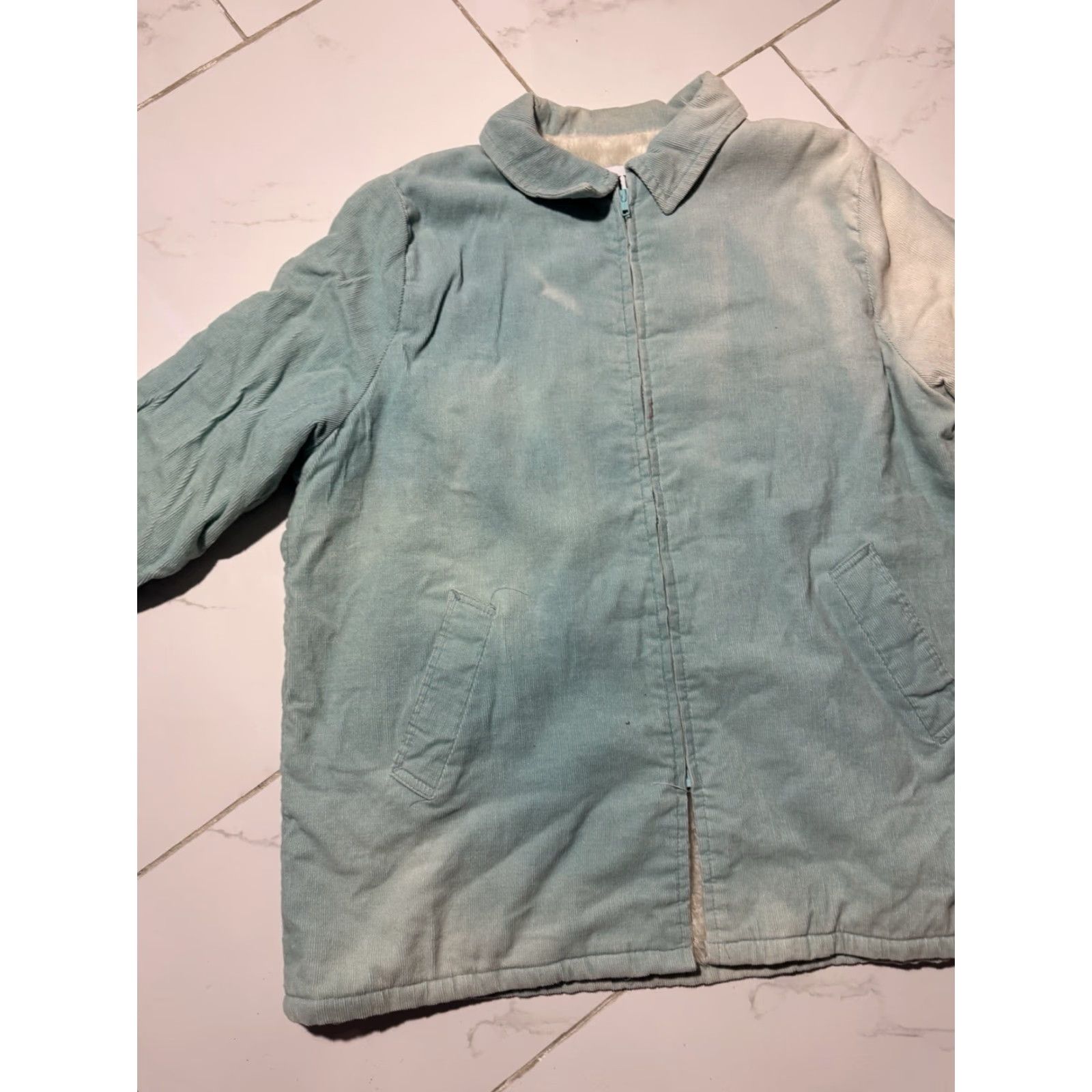 Blair VINTAGE Blair Corduroy Jacket 2XL Blue Faux Fur Lined 80s Unisex Adults Size XXL / US 16-18 / IT 52-54 - 6 Thumbnail