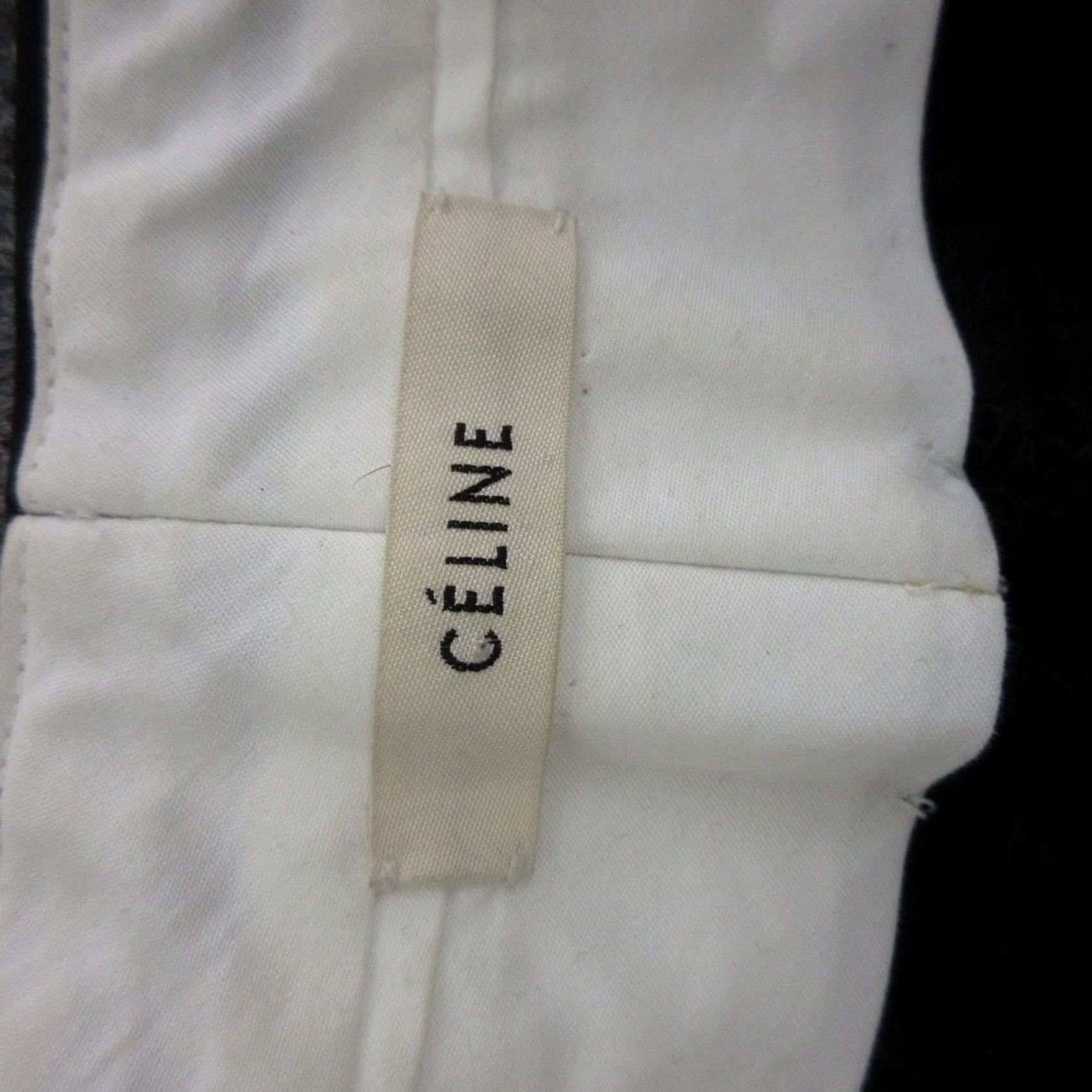 Vintage Céline Dress Pants Womens 38 Black Crepe Straight Leg Contrast Waist Italy Dress Pants Women 38 Black Crepe Straight Leg Contrast Waist Italy Size 26" / US 2 / IT 38 - 6 Thumbnail