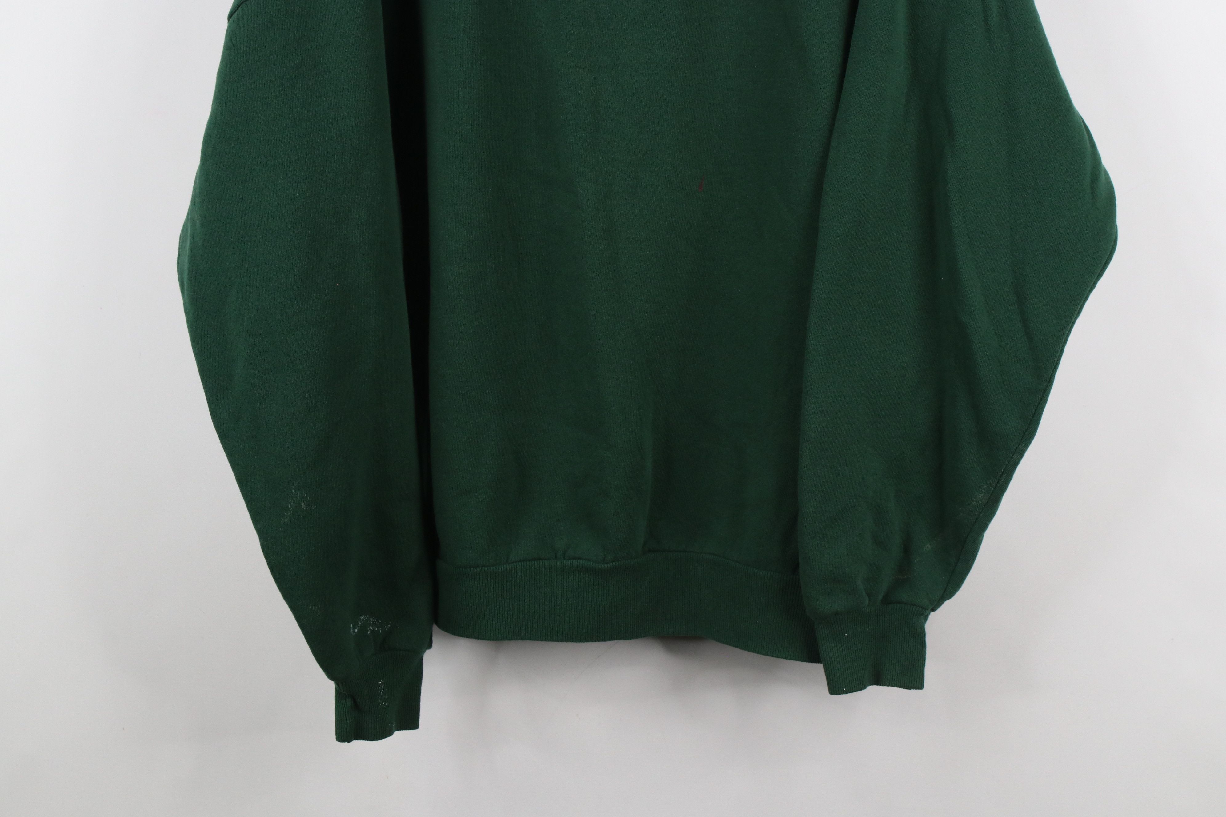 Vintage Vintage 90s Streetwear Blank Crewneck Sweatshirt Green USA Size US XXL / EU 58 / 5 - 3 Thumbnail