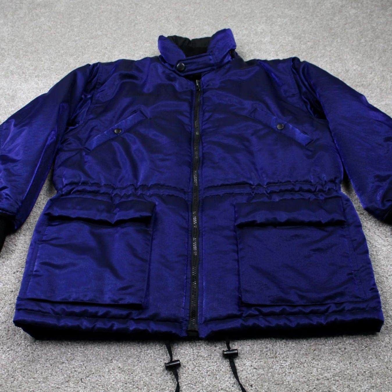 Vintage VTG Colebrook Jacket Womens Medium Purple/Black Reversible Puffy Winter Coat Size M / US 6-8 / IT 42-44 - 2 Thumbnail