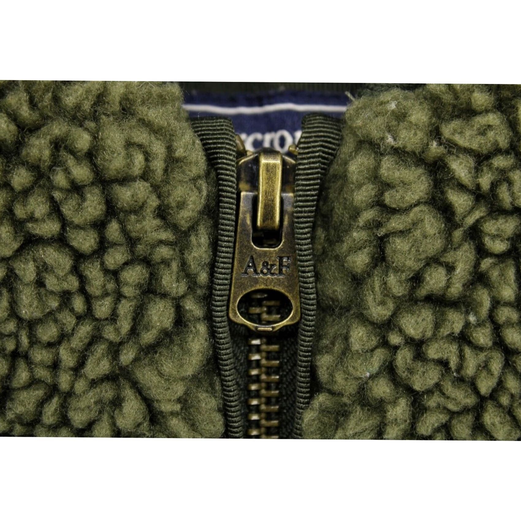 Abercrombie & Fitch Abercrombie & Fitch Bomber Jacket Green XS Women Long Sleeve Zip Sherpa Army Fall Winter Casual Size XS / US 0-2 / IT 36-38 - 6 Thumbnail