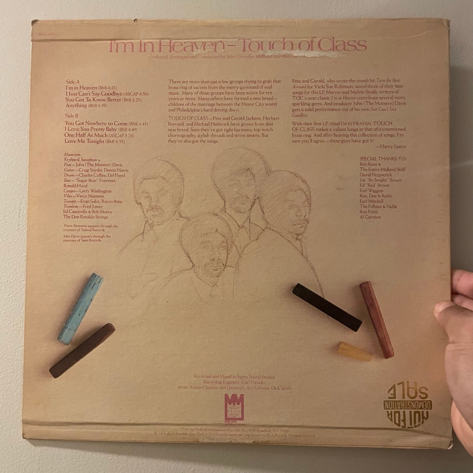 INTENTIONALLY BLANK Touch Of Class - I'm In Heaven LP vintage vinyl record soul Size ONE SIZE - 2 Thumbnail