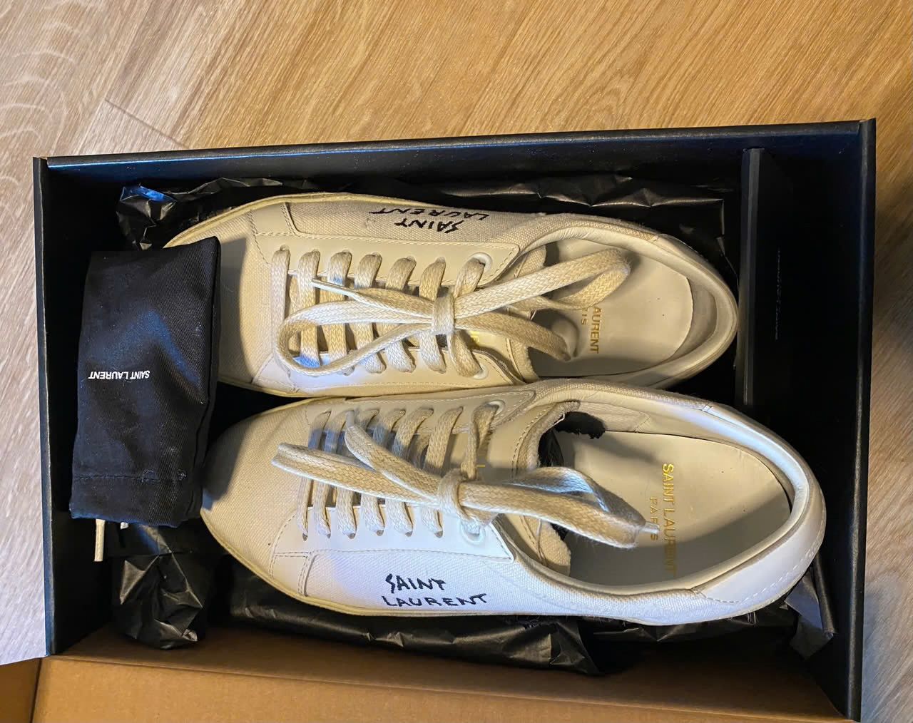 Saint Laurent Paris Saint Laurent Logo sneakers canvas Size US 5 / IT 35 - 2 Thumbnail