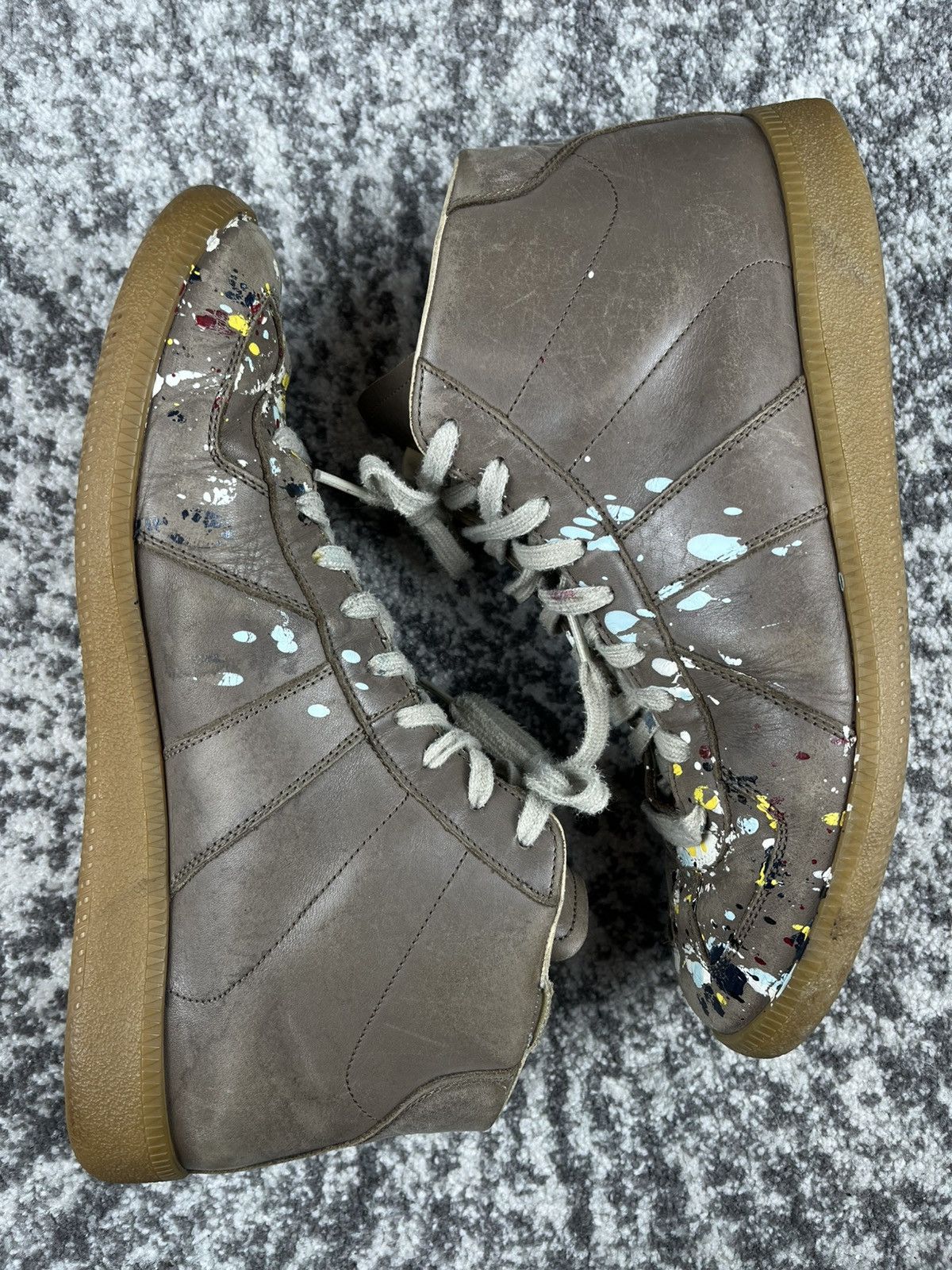 Maison Margiela Paint Splatter Replica Gat Sneakers High Top