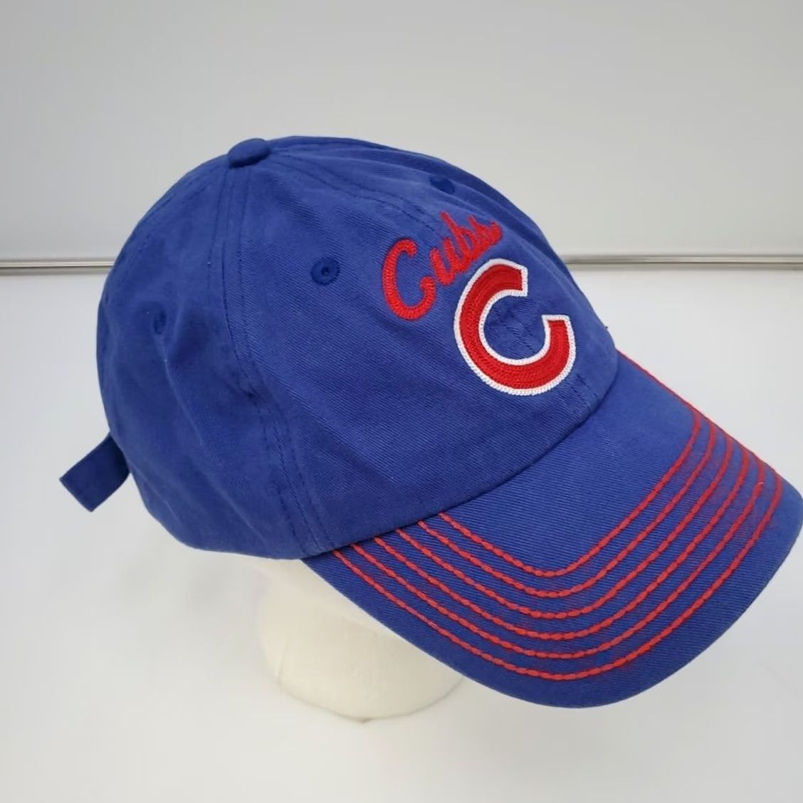 47 VINTAGE Chicago Cubs Baseball Cap MLB '47 Nineteen47 Blue Strapback Cotton Trucker Hat Size ONE SIZE - 3 Thumbnail