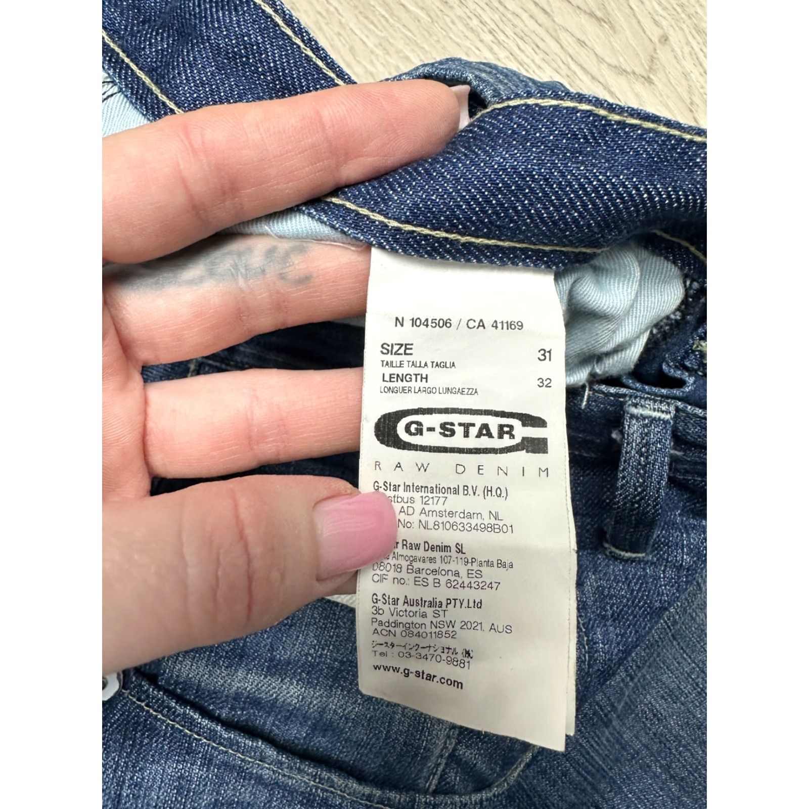 G-Star G-Star RAW Blade Slim Mens Denim Jeans Size 31 Blue Stars Pants 31 Jeans Mens Shades Women? Size US 31 - 4 Thumbnail
