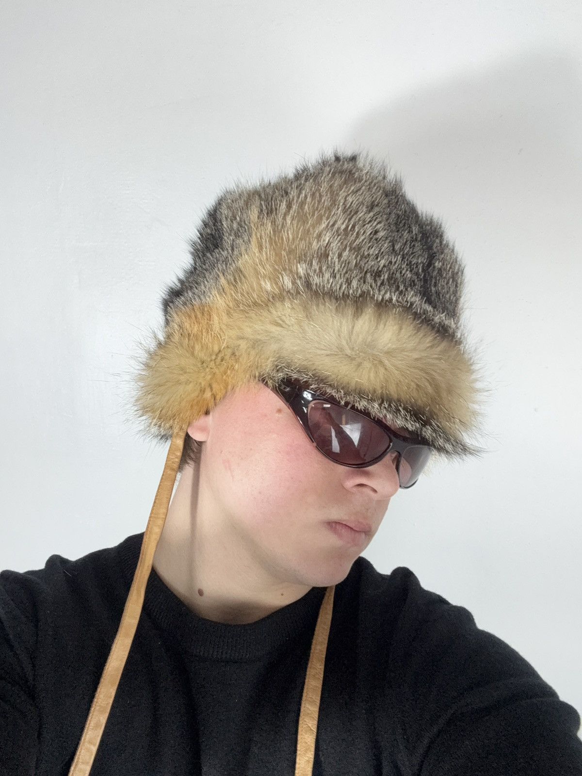 Le Grande Bleu (L.G.B.) Vintage Y2K Fuzzy 90s Luxury Real Fur Ushanka Hat LGB Style Size ONE SIZE - 14 Thumbnail