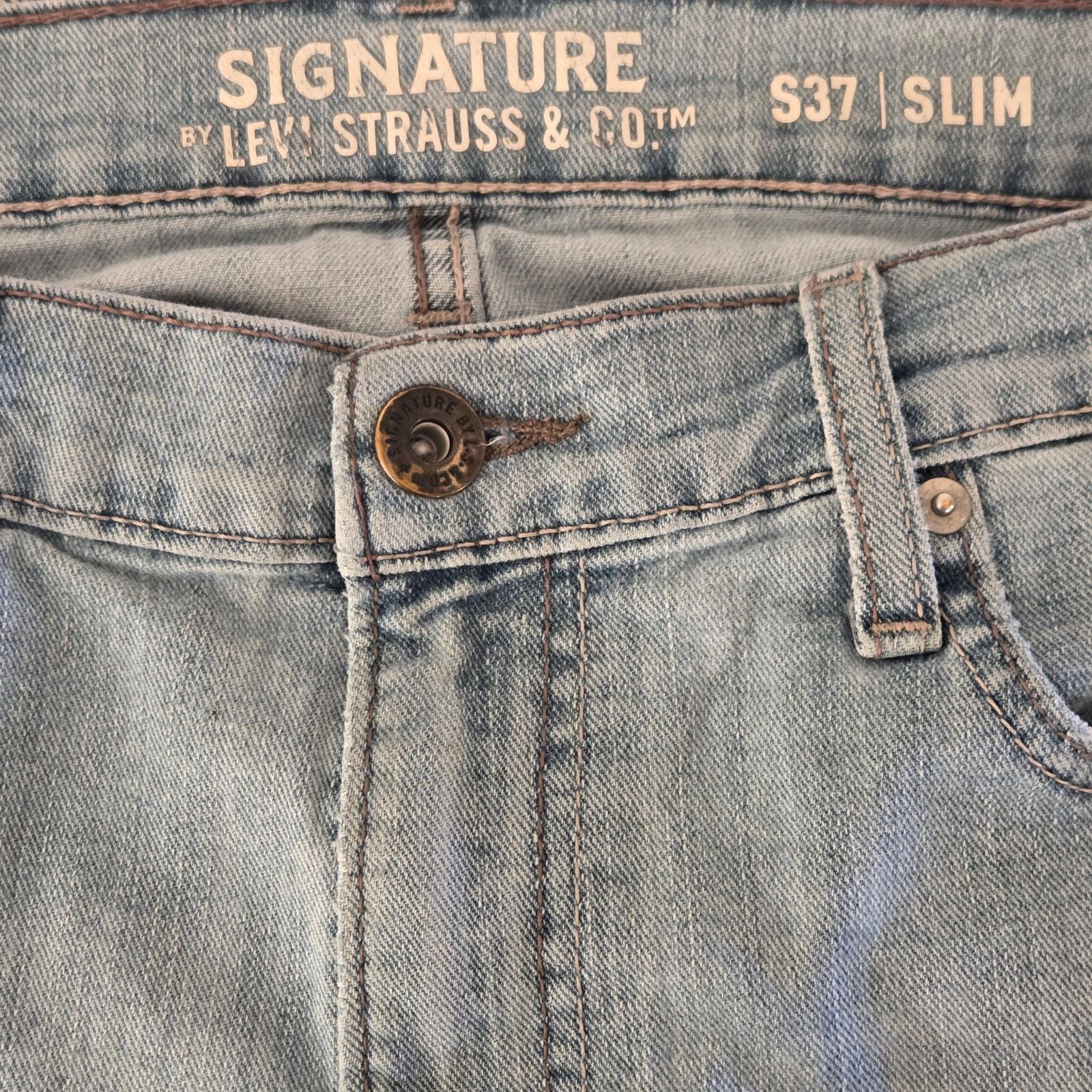 Levi's Classic Levi's S37 Slim Fit Blue Denim Jeans - Men's 32x32 Size US 32 / EU 48 - 5 Thumbnail