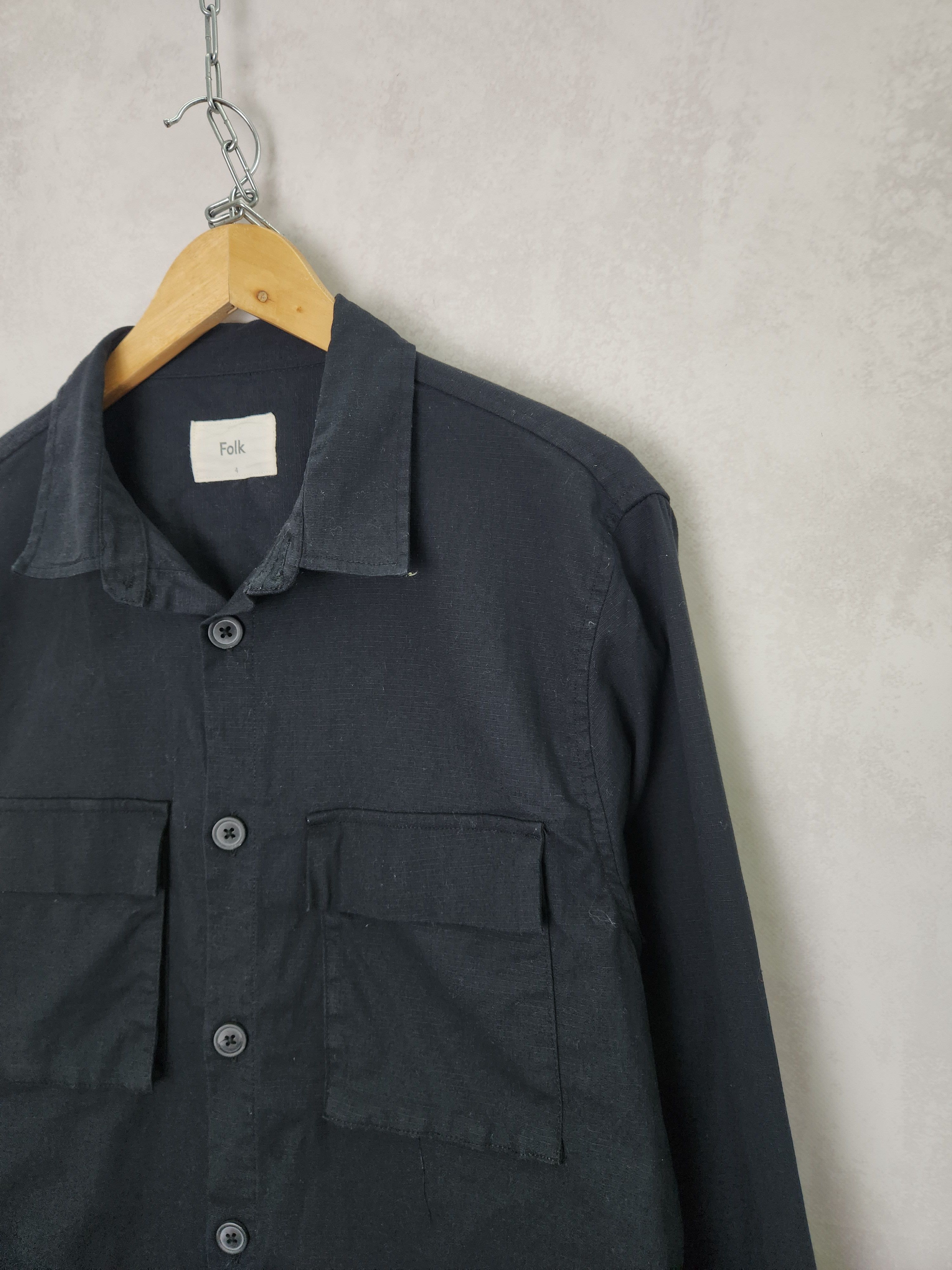 Folk Folk black cotton buttons down shirt size 4 Size US M / EU 48-50 / 2 - 5 Thumbnail