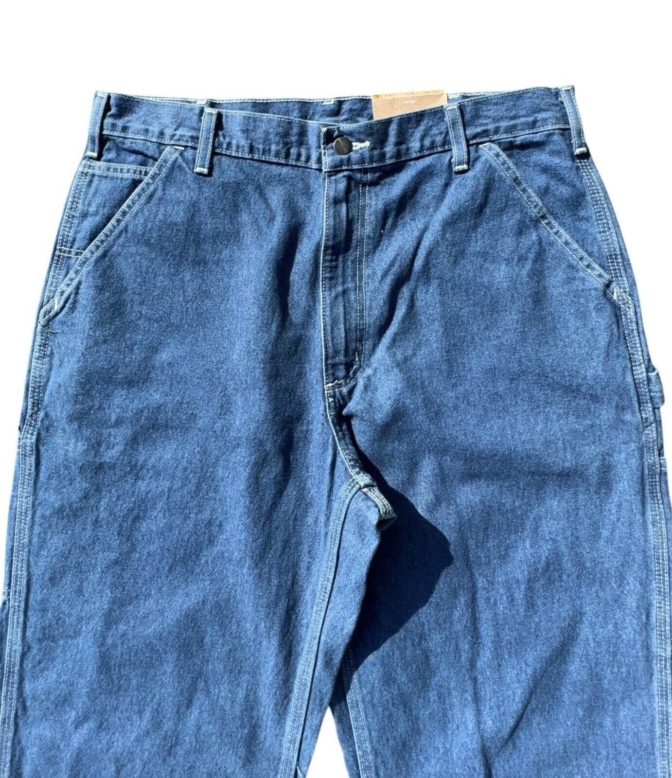 Carhartt Vintage Carhartt Blue Wash Dungaree Loose Jeans 36x34 Size US 36 / EU 52 - 3 Thumbnail