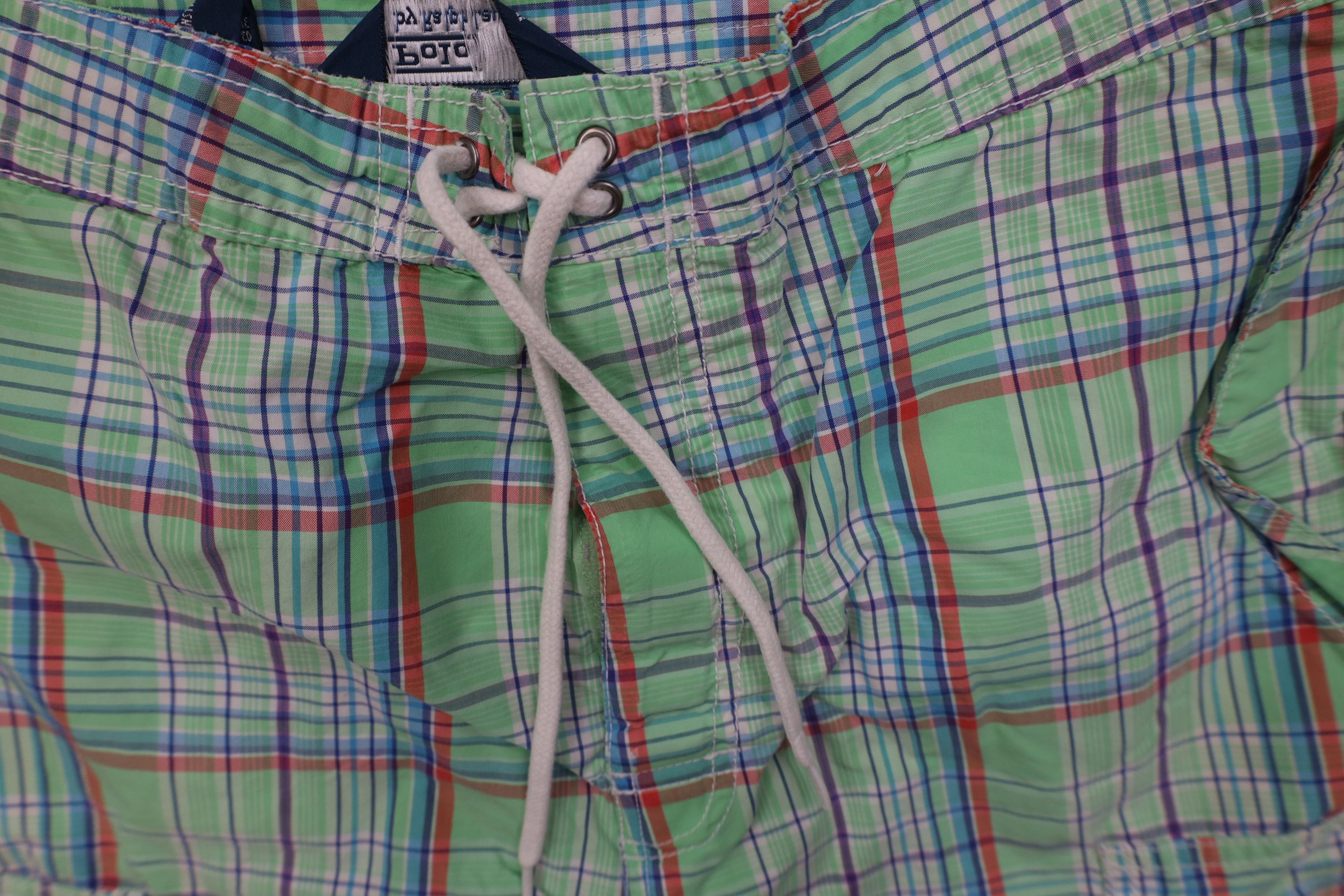 Ralph Lauren Vintage 90s Ralph Lauren Plaid Cargo Shorts Swim Trunks Size US 32 / EU 48 - 5 Thumbnail