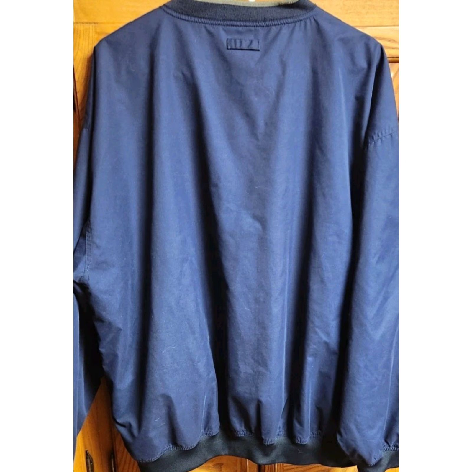 Big Dogs BIG DOGS Jacket Mens L Large Blue V Neck Windbreaker Pullover Lined Vintage Jacket Size US L / EU 52-54 / 3 - 4 Thumbnail
