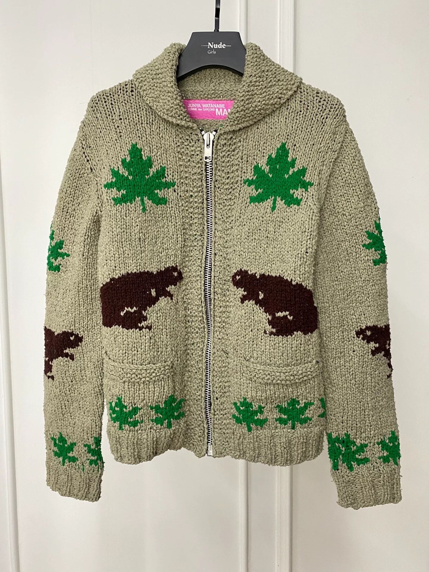 Junya Watanabe junya watanabe knitted sweater with bear design Size L / US 10 / IT 46 - 1 Thumbnail