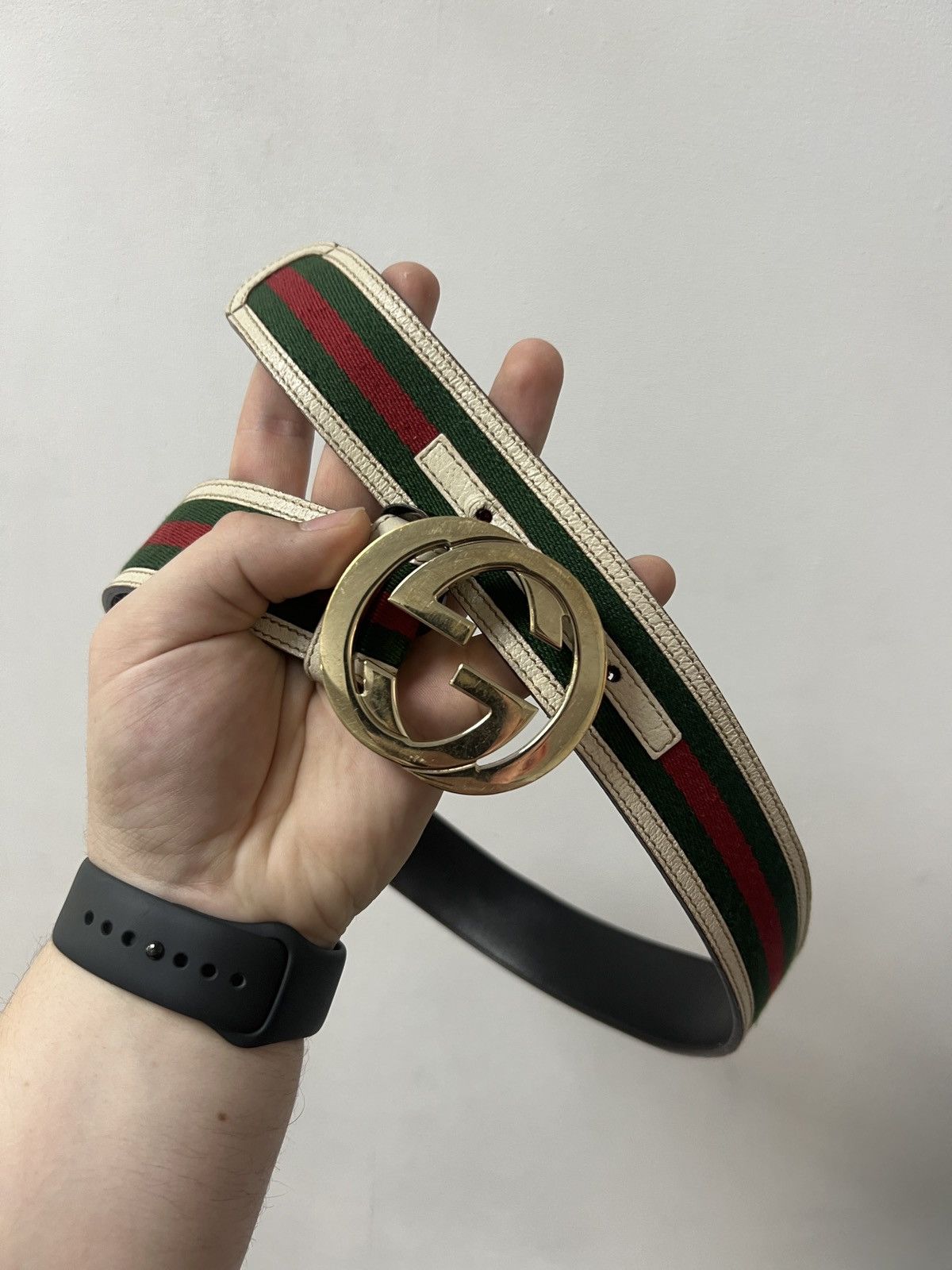 Gucci Gucci Belt Leather Unisex Luxury Size ONE SIZE - 2 Thumbnail
