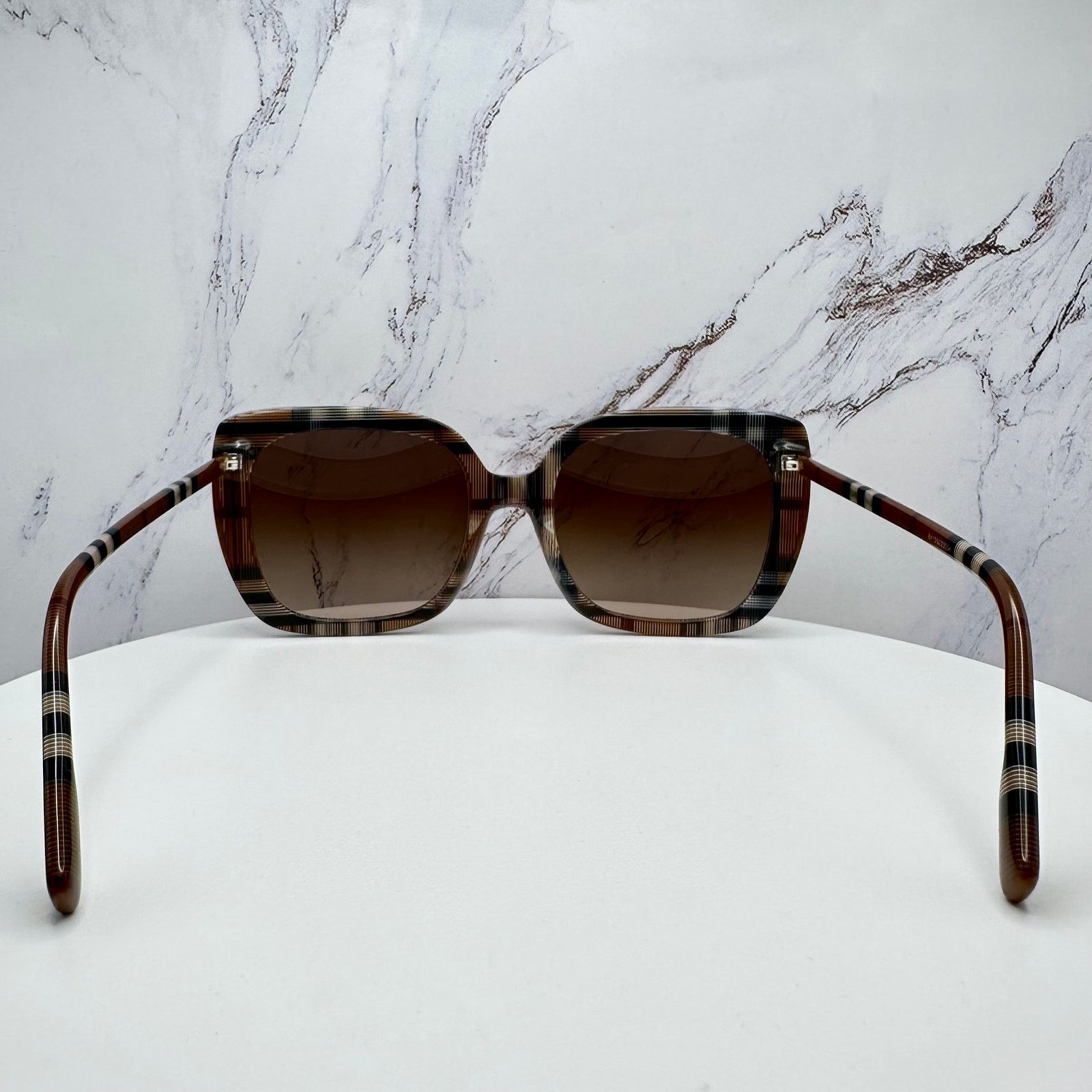 Burberry New Burberry Sunglasses Brown Check Frames Gradient Lens Size ONE SIZE - 17 Thumbnail