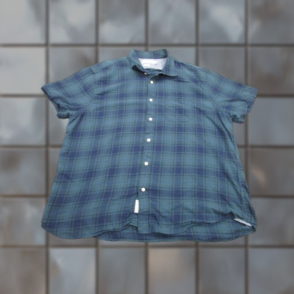 Grayers Grayers Shirt Mens 2XL Blue Plaid Short Sleeve Button-Up Casual Outdoors Size US XXL / EU 58 / 5 - 1 Thumbnail