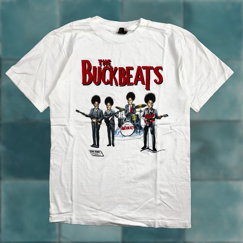 Vintage VINTAGE Buckwheat Buckbeats The Buckbeats Beatles Shirt 1980s 80s Band Rap Shirt Adult M White Crew Neck Mens Graphic Print Vintage Theme 80s Mens Size US M / EU 48-50 / 2 - 1 Thumbnail