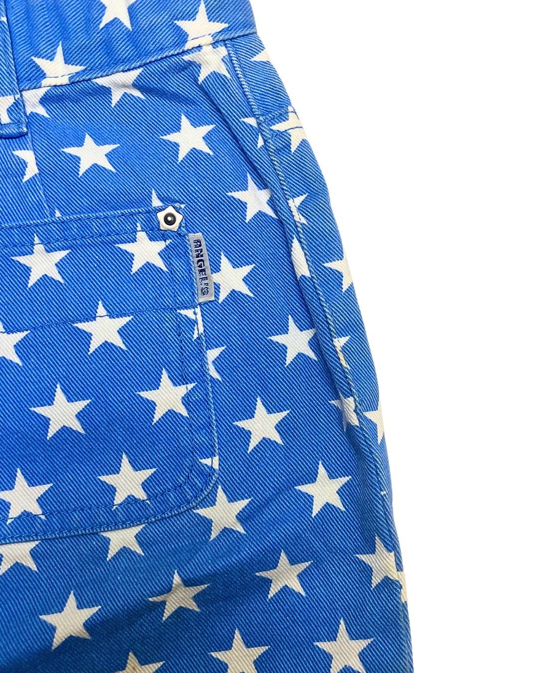 Angel Blue Angel Blue All-Over Star Print Bell-Bottom Trousers Size 26" / US 2 / IT 38 - 4 Thumbnail