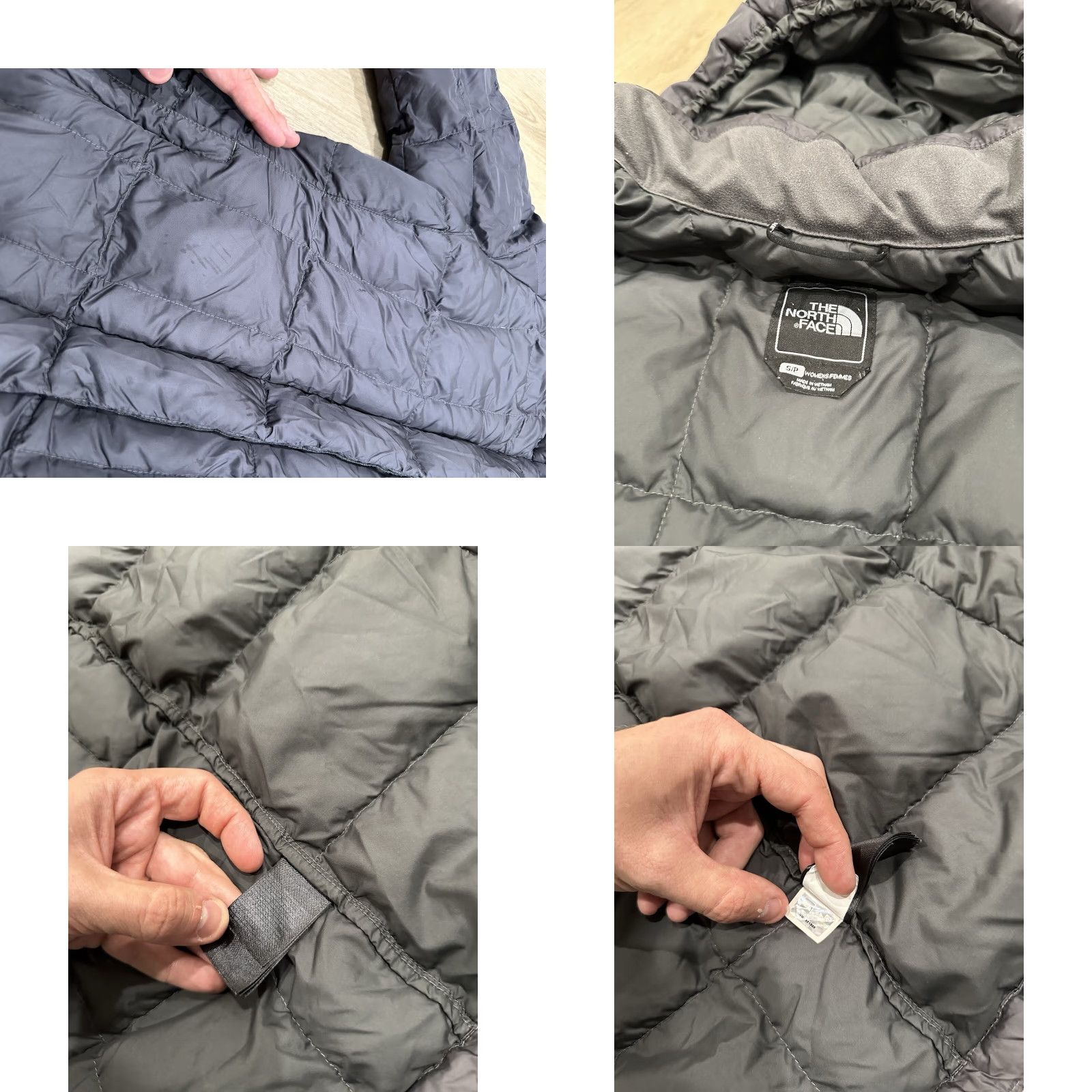 The North Face The North Face Jacket Women’s Size S Puffer Full Zip Long Coat Nylon Gray Down Insulated Lightweight Zipper Hooded Winter Casual Size S / US 4 / IT 40 - 8 Thumbnail