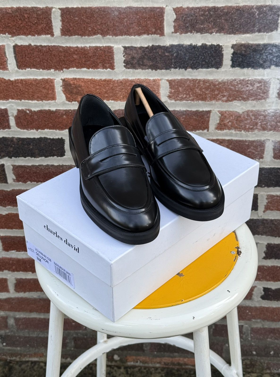 Other Charles David Delusion Platform Black Leather Loafers Unisex Size US 6.5 / EU 39-40 - 14 Thumbnail