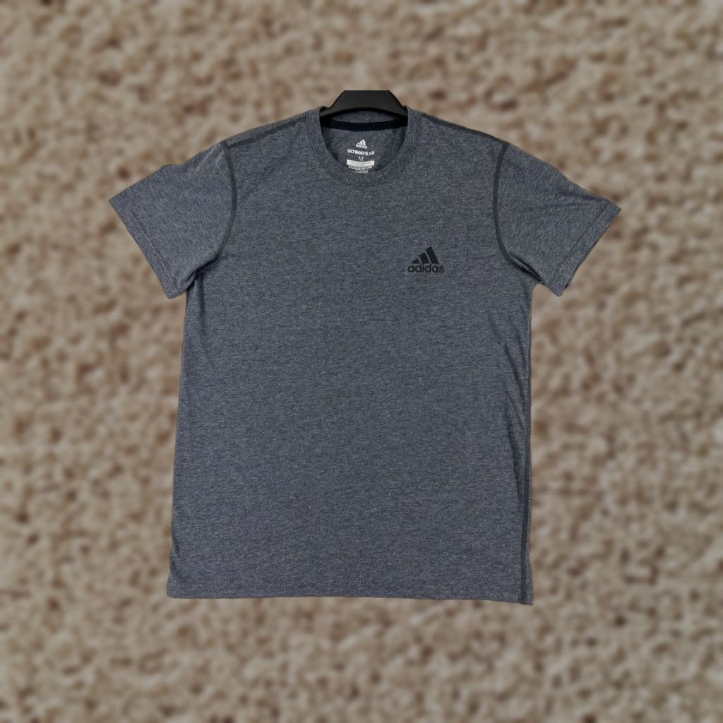 Adidas Adidas Shirt Mens Medium Gray Short Sleeve Crew Neck Logo Size US M / EU 48-50 / 2 - 1 Thumbnail