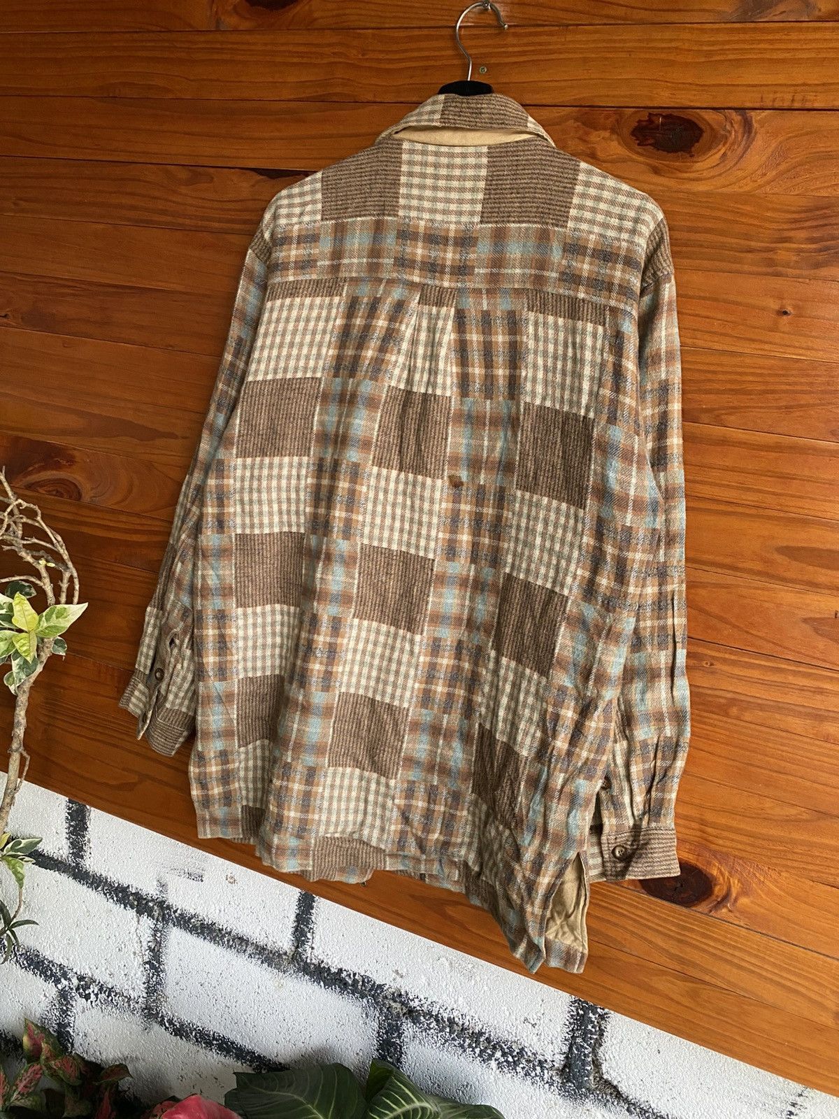 Valentino Vintage Valentino Jeans Patchwork Multi Check Overshirt Size US M / EU 48-50 / 2 - 16 Thumbnail