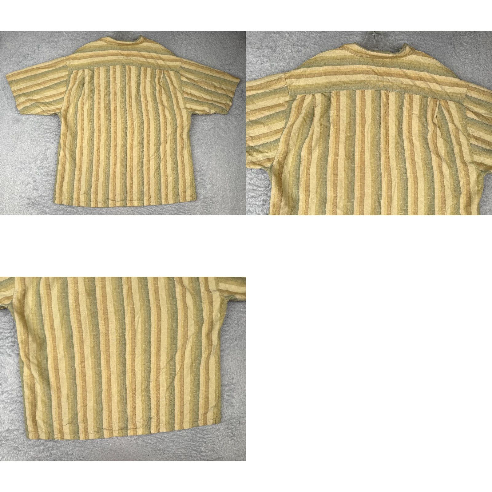 Tommy Bahama Tommy Bahama Shirt Men XL Yellow Stripe 100% Silk Button Up Hawaiian Shirt Mens Regular Slim Beach Holiday 80s 90s Designer Silk Stripe Size US XL / EU 56 / 4 - 9 Thumbnail