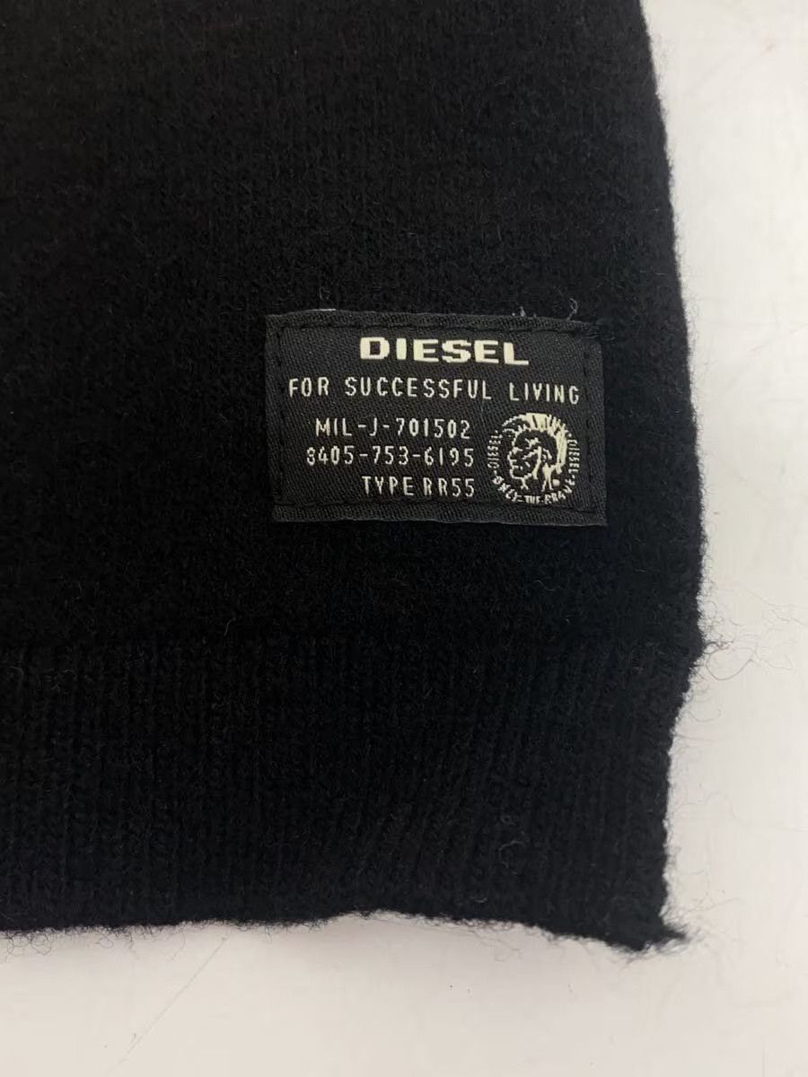Diesel Diesel Plain Wool Muffler Black Size ONE SIZE - 2 Thumbnail