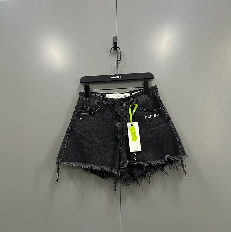 Off-White Off-White Summer Dark Gray Cotton Shorts 0089 Size 28" / US 6 / IT 42 - 1 Thumbnail
