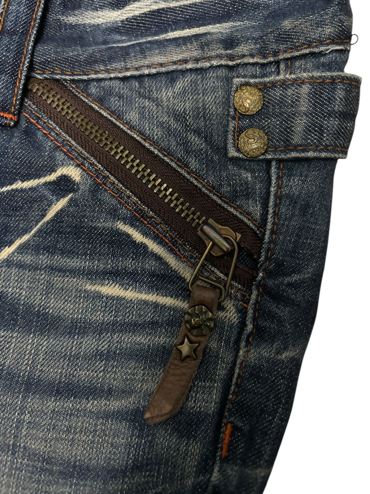 Le Grande Bleu (L.G.B.) (NEED GONE) Y2K Studio R.P Red Pepper Denim Jeans Size 29" - 6 Thumbnail