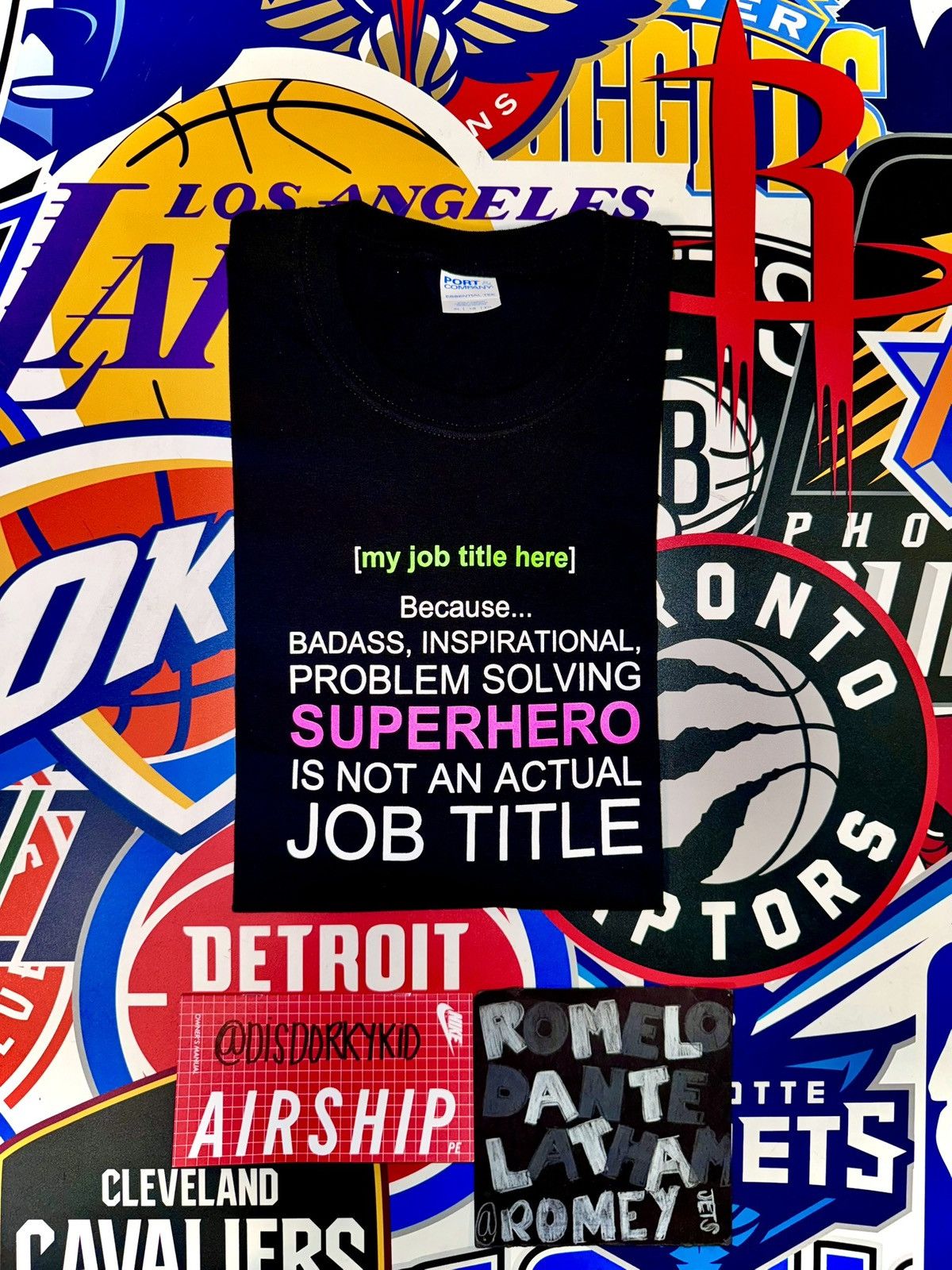 Other Black/Pink/Green Intouch Las Vegas “My Job Title Here” Shirt Size US L / EU 52-54 / 3 - 1 Thumbnail