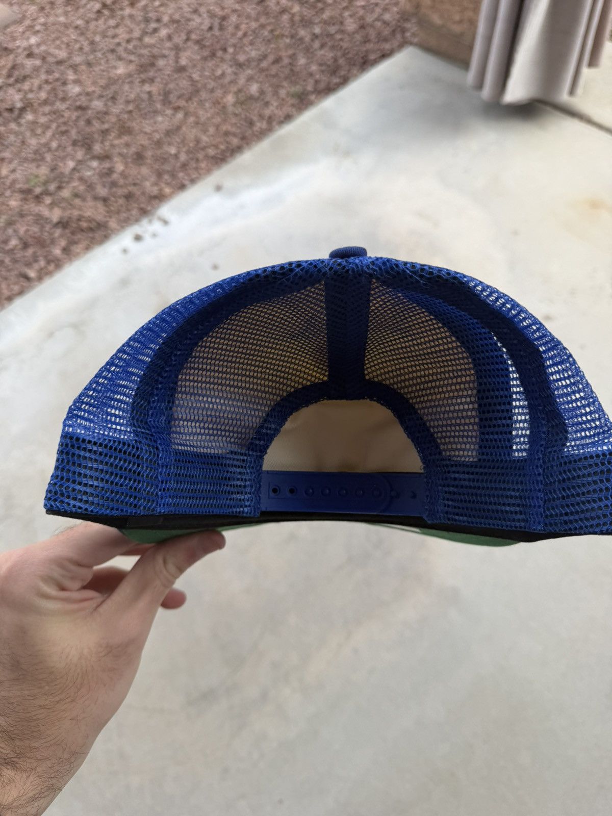 Rhude Automotive Racing Trucker Hat Blue / White – Brand New