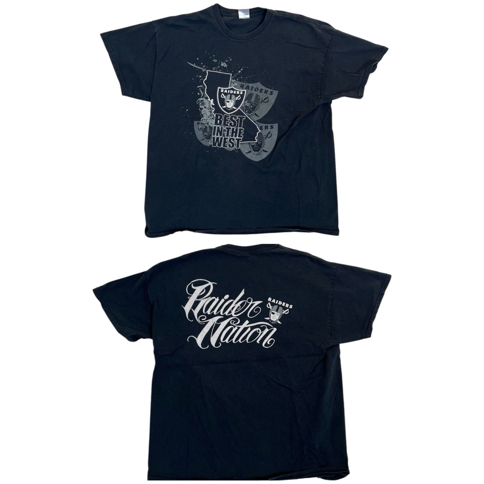 Gildan Vintage Oakland Raiders T-Shirt Size XL Y2K “Best In The Wes Size US XL / EU 56 / 4 - 1 Thumbnail