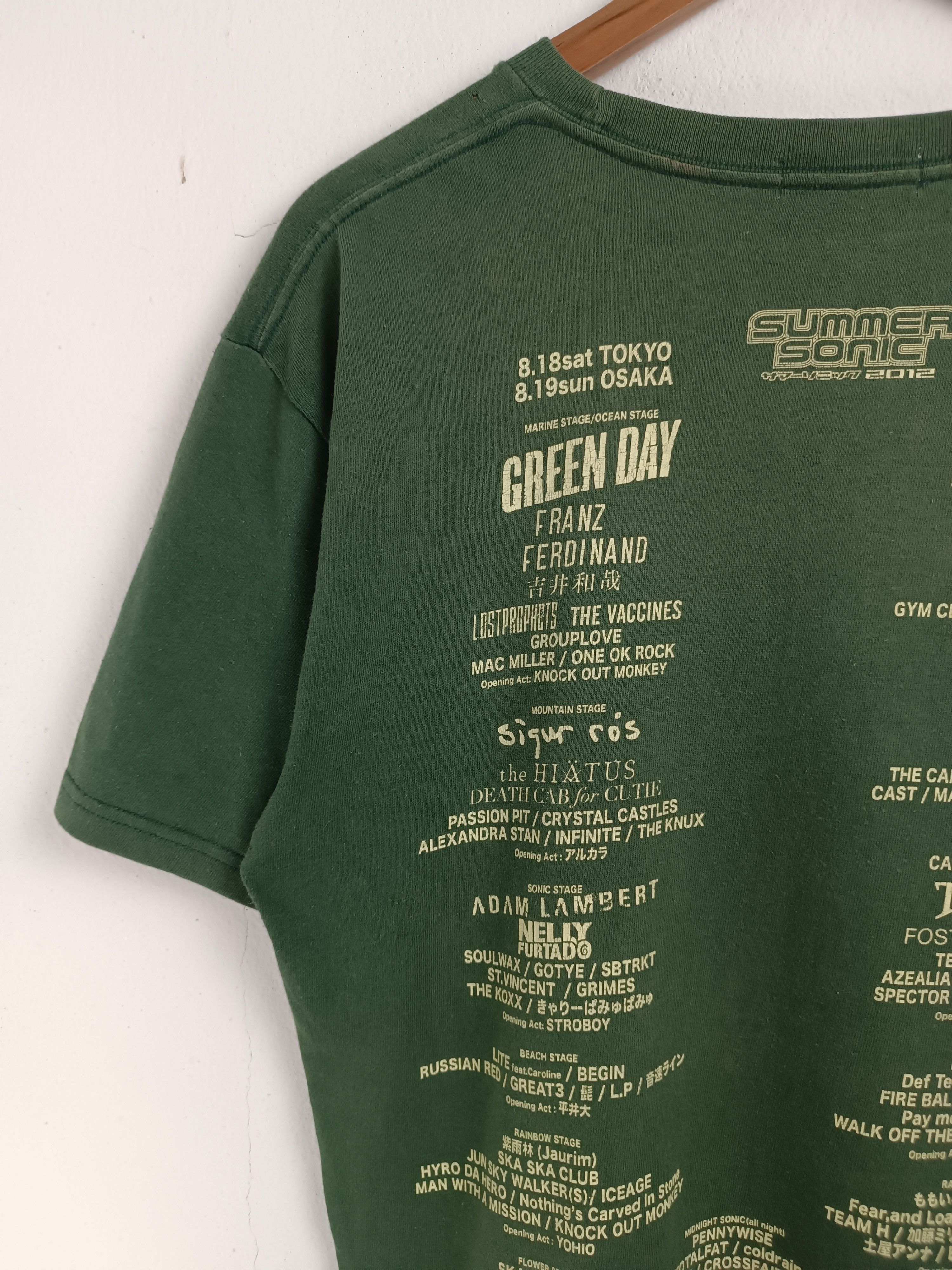 Band Tees VINTAGE 2012 SUMMERSONIC MUSIC FES GREENDAY RIHANNA SKA PUNK Size US L / EU 52-54 / 3 - 14 Thumbnail