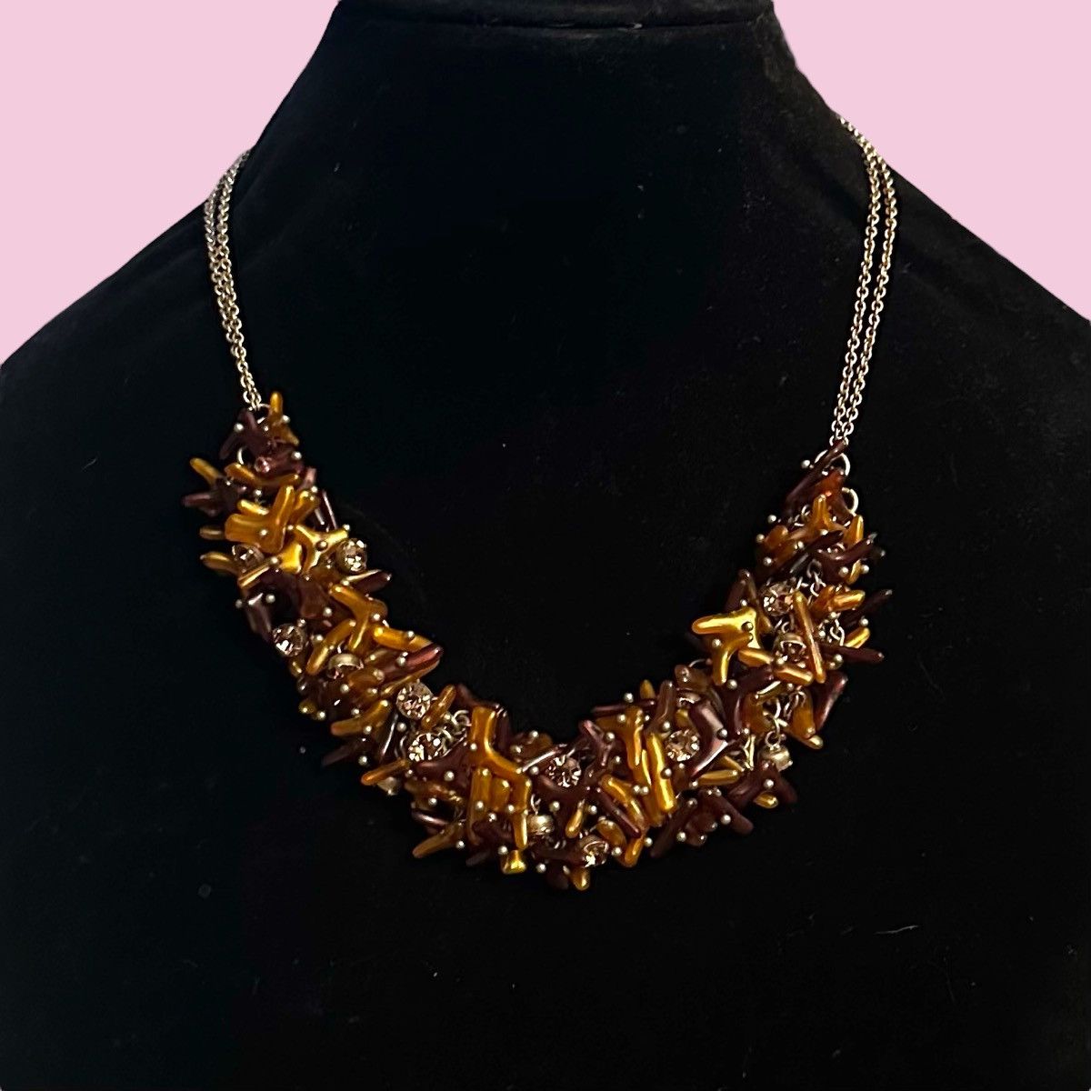 J.Crew J.Crew gold tone faux amber coral statement necklace Size ONE SIZE - 1 Thumbnail