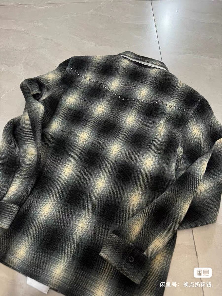 Supreme Supreme FW25 FW25 Studded Shadow Plaid Zip Up Shirt jacket Size US L / EU 52-54 / 3 - 4 Thumbnail