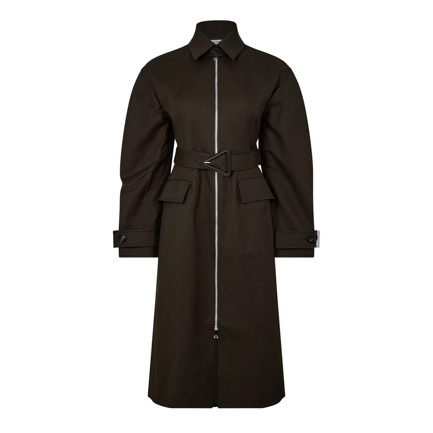 Bottega Veneta Bottega Veneta Relaxed Fit Coat in Green Size XXS / US 00 / IT 34 - 1 Thumbnail