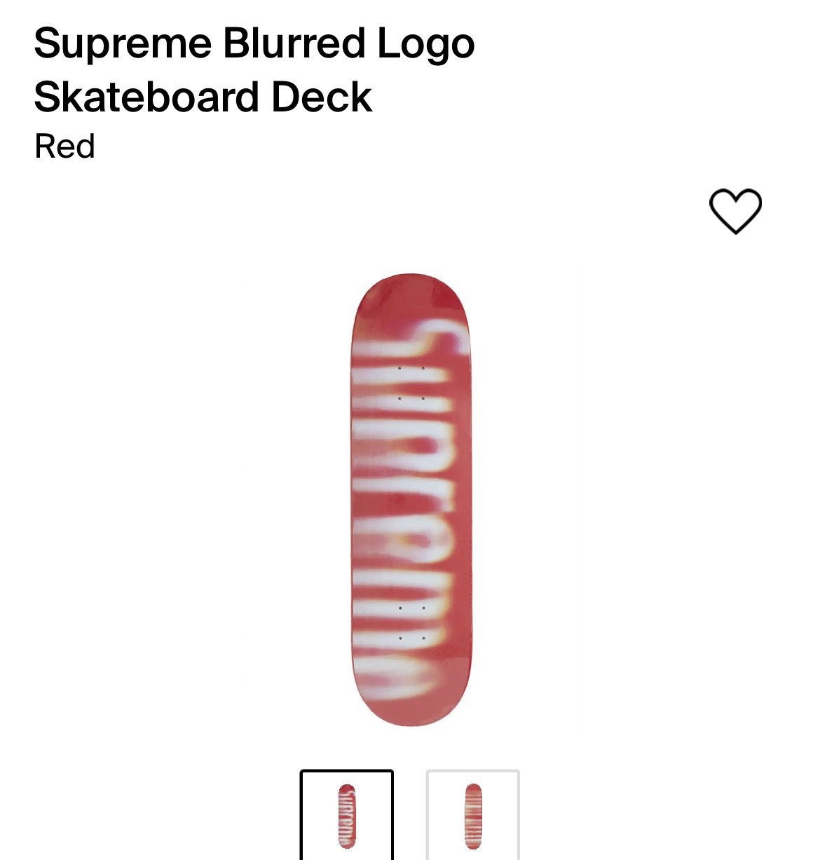 Supreme Supreme Blurred Logo Skate Deck | Grailed