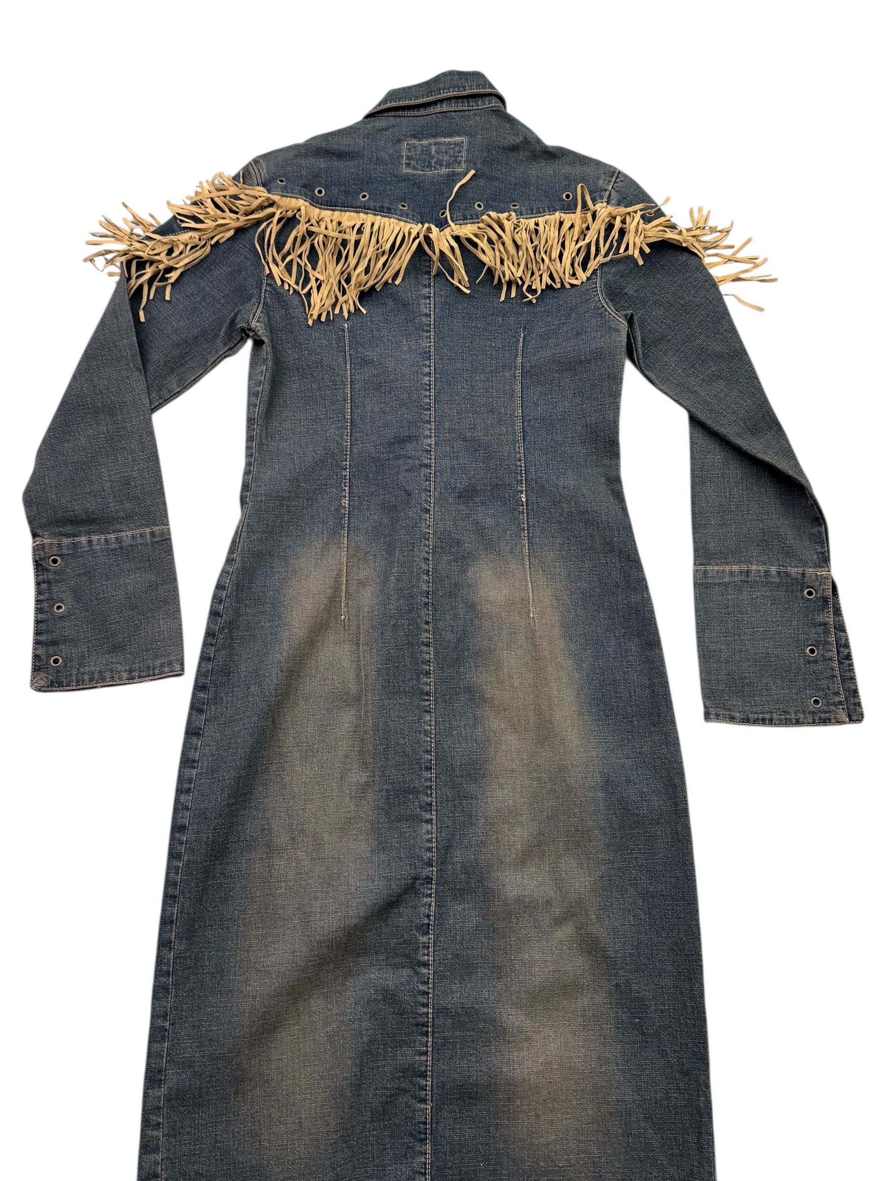 Vintage Vintage Denim Faded Dress With Sleeve&Metal Rings W223(V9) Size S / US 4 / IT 40 - 5 Thumbnail