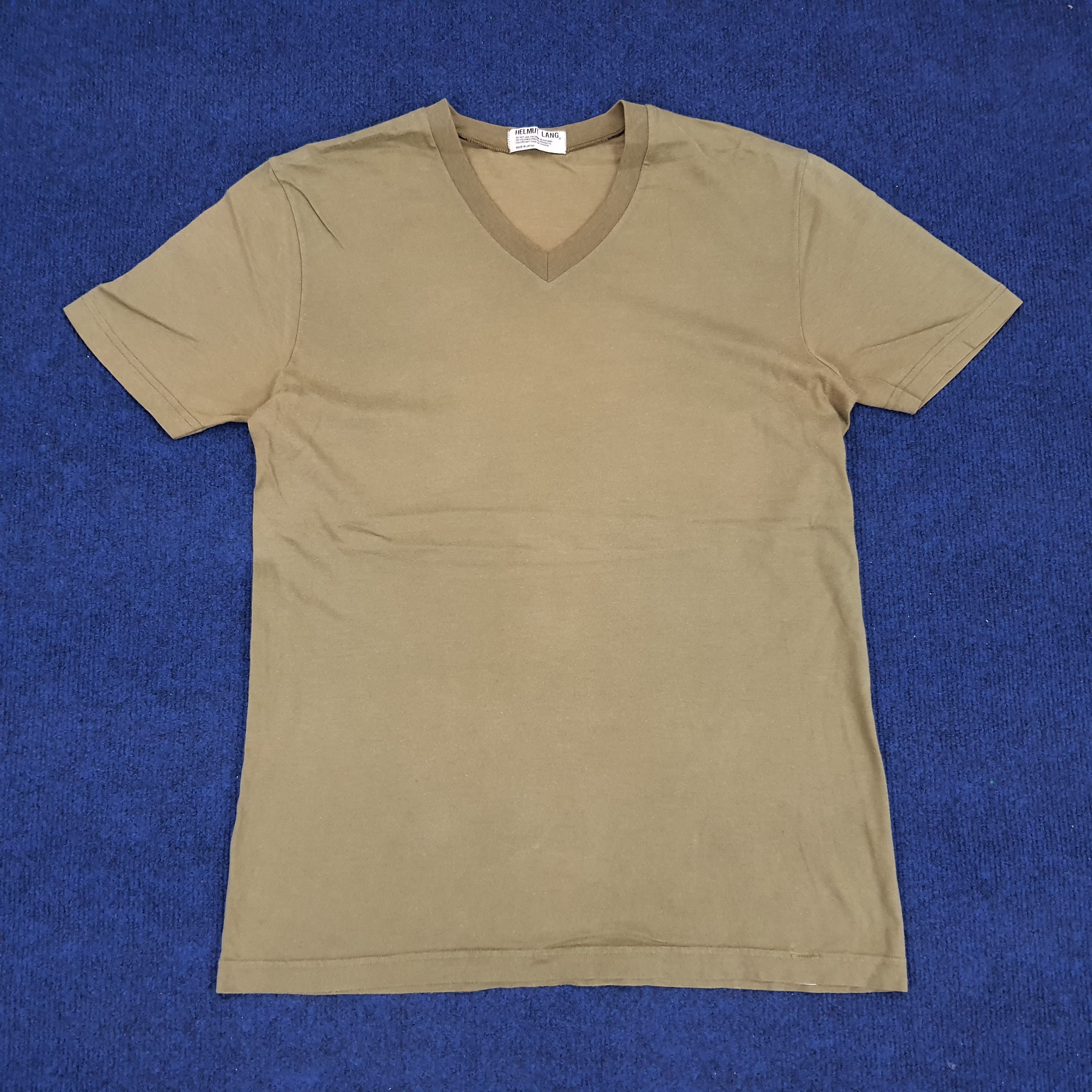 Helmut Lang × Vintage Vintage Helmut Lang Plain V Neck T-shirt Size US S / EU 44-46 / 1 - 1 Thumbnail