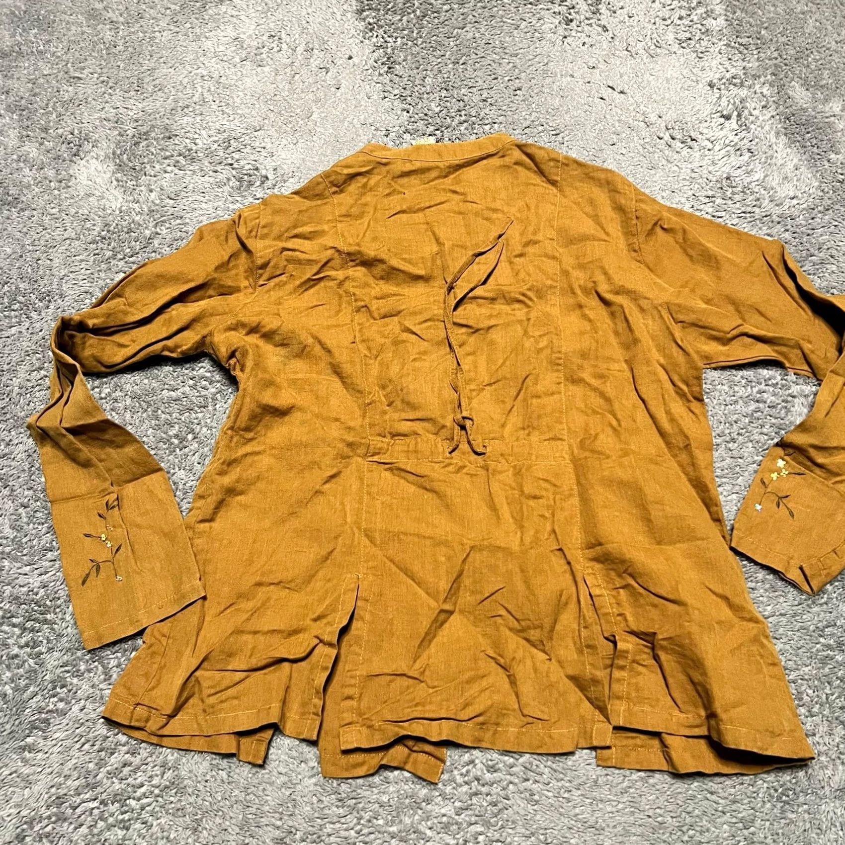 Vintage April Cornell Shirt Blouse Womens Small Brown Linen Blend Button Lagenlook S Womens Brown Linen Blend Button Shirt Blouse Size S / US 4 / IT 40 - 4 Thumbnail