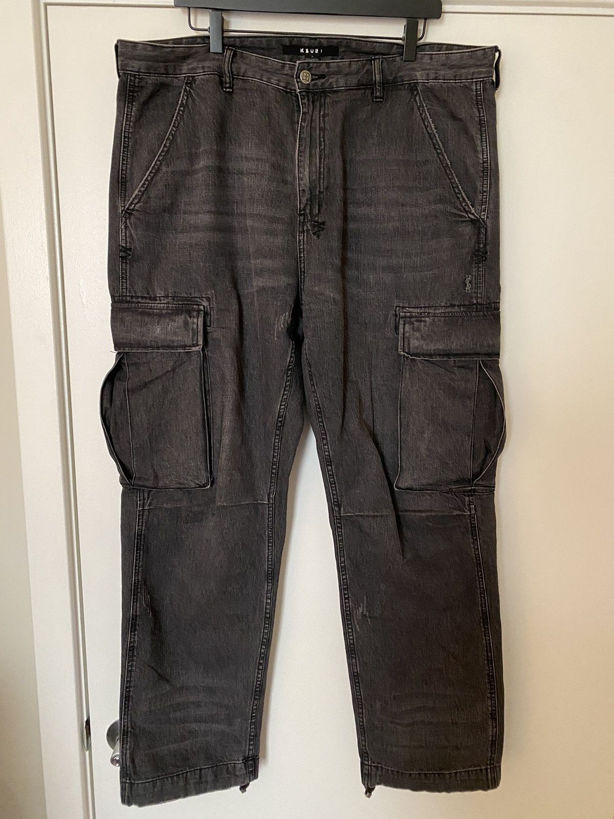 Ksubi Ksubi Riot Denim Cargo Pants Faded Black Sz38 Size US 38 / EU 54 - 1 Thumbnail