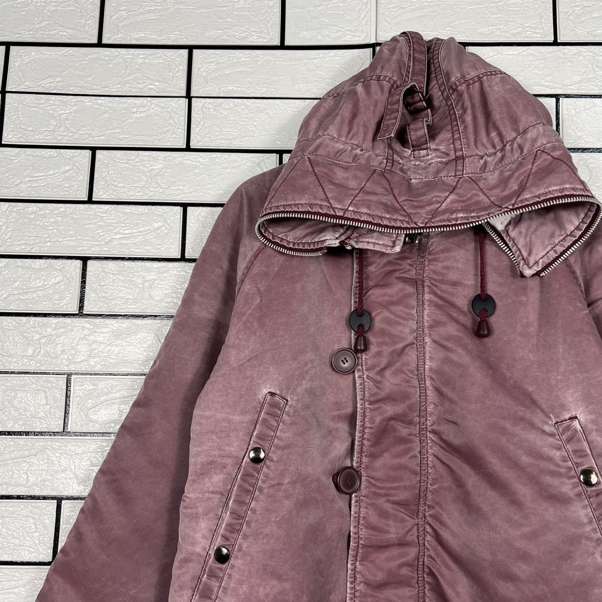 Vintage PARACHUTING Maroon Parka Fullzip Hooded Jacket #3963-C180 Size US L / EU 52-54 / 3 - 3 Thumbnail