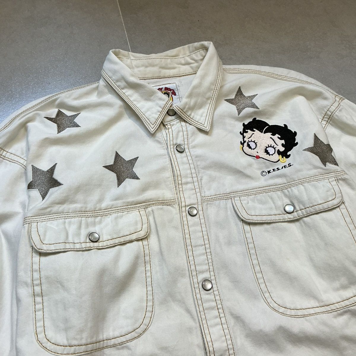 Other 90s Betty Boop Embroidery Shirt Size US M / EU 48-50 / 2 - 3 Thumbnail